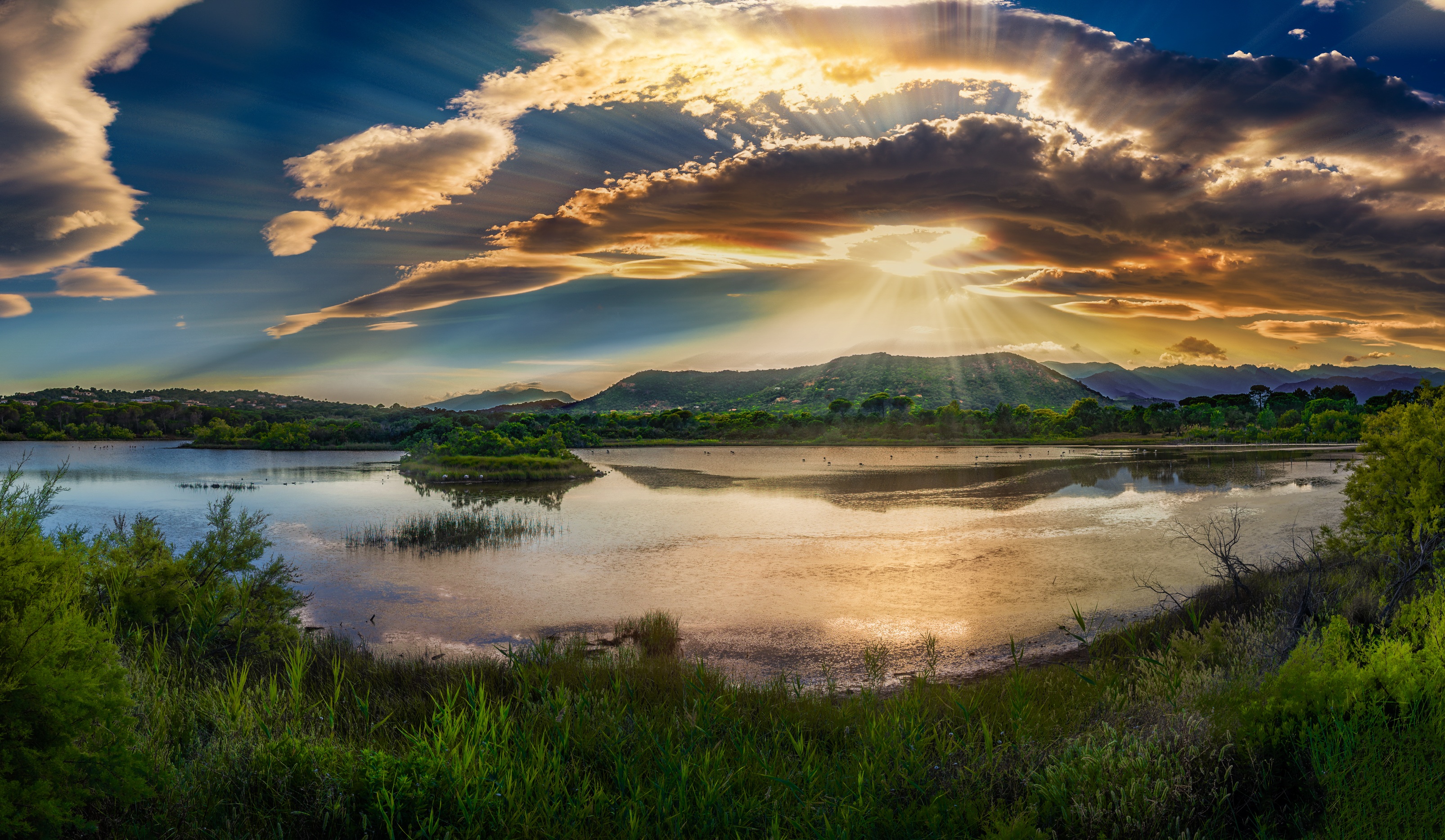 Lake Reflection Scenic Horizon Wallpapers