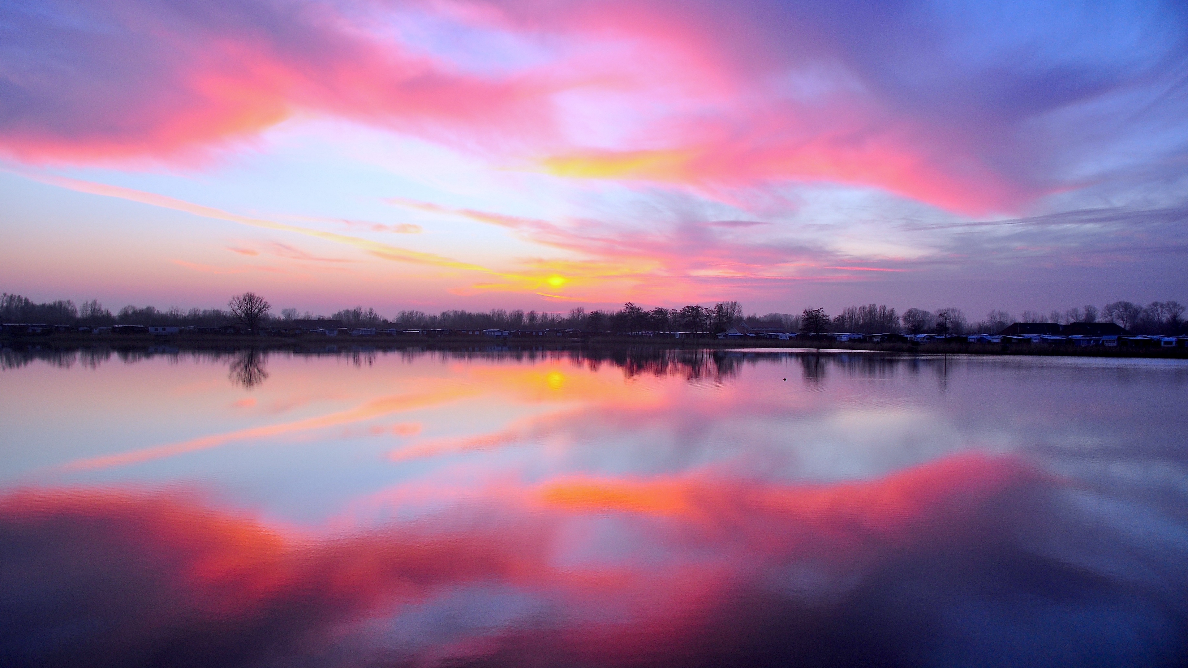 Lake Reflection Scenic Horizon Wallpapers