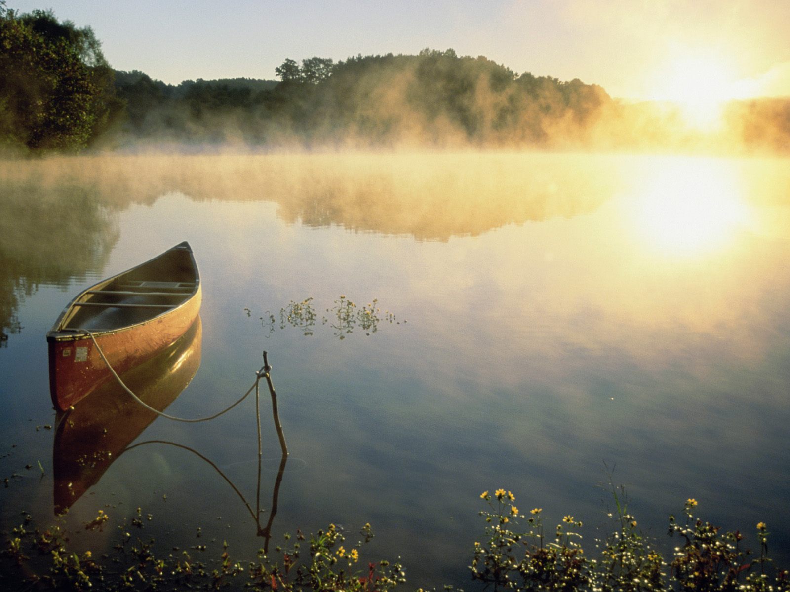 Lake Side Sunrise Wallpapers