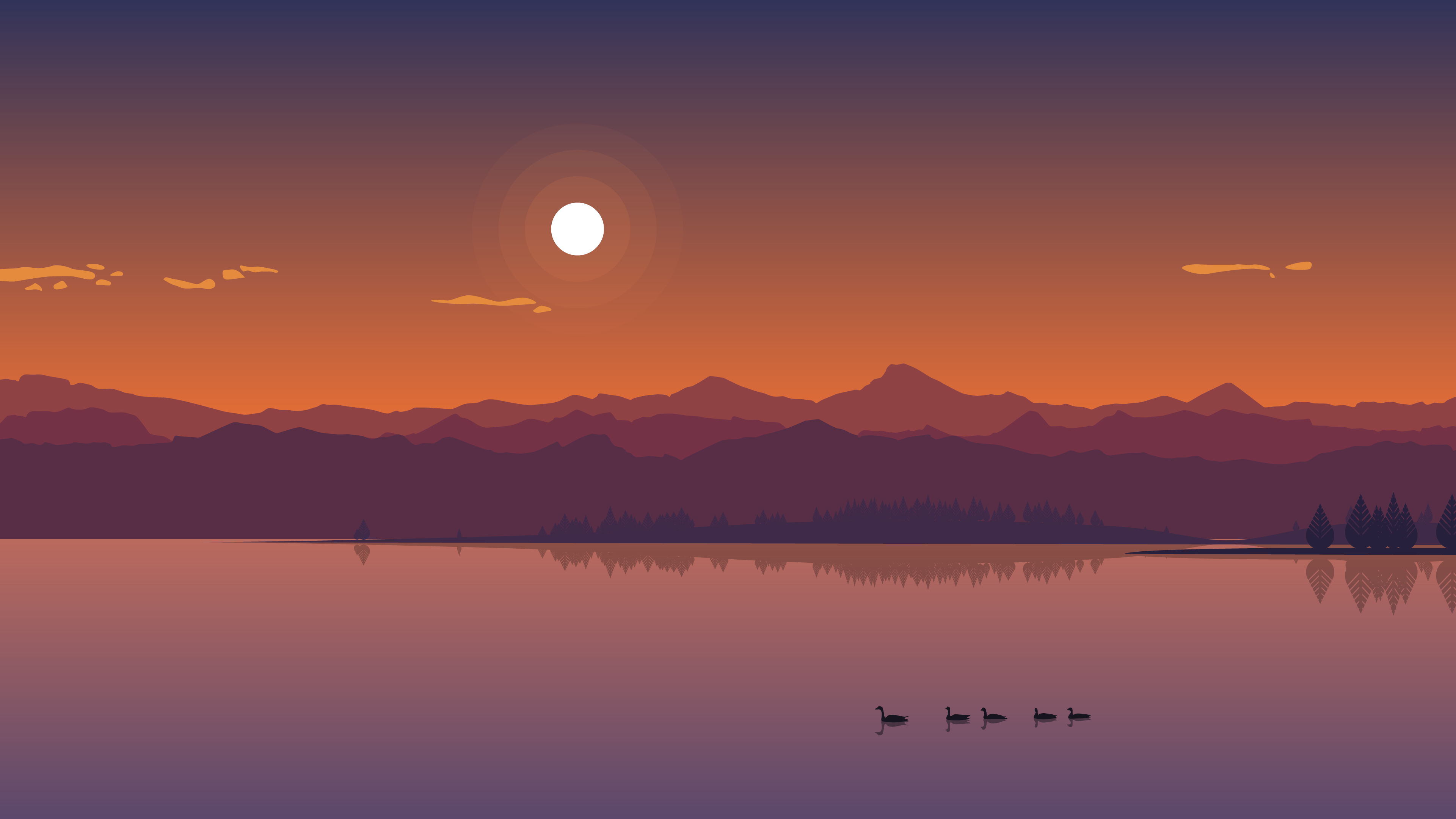 Lake Sunset Wallpapers
