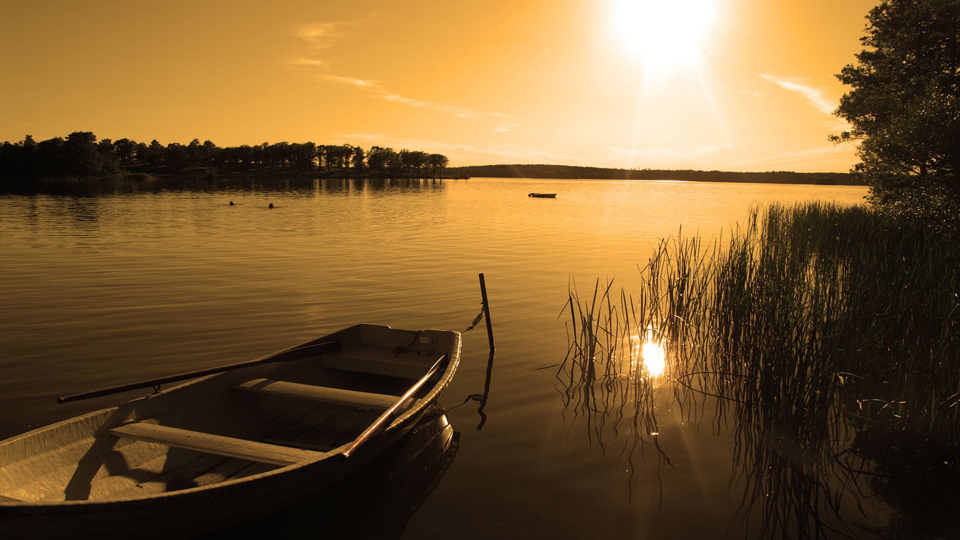 Lake View At Sunset Wallpapers