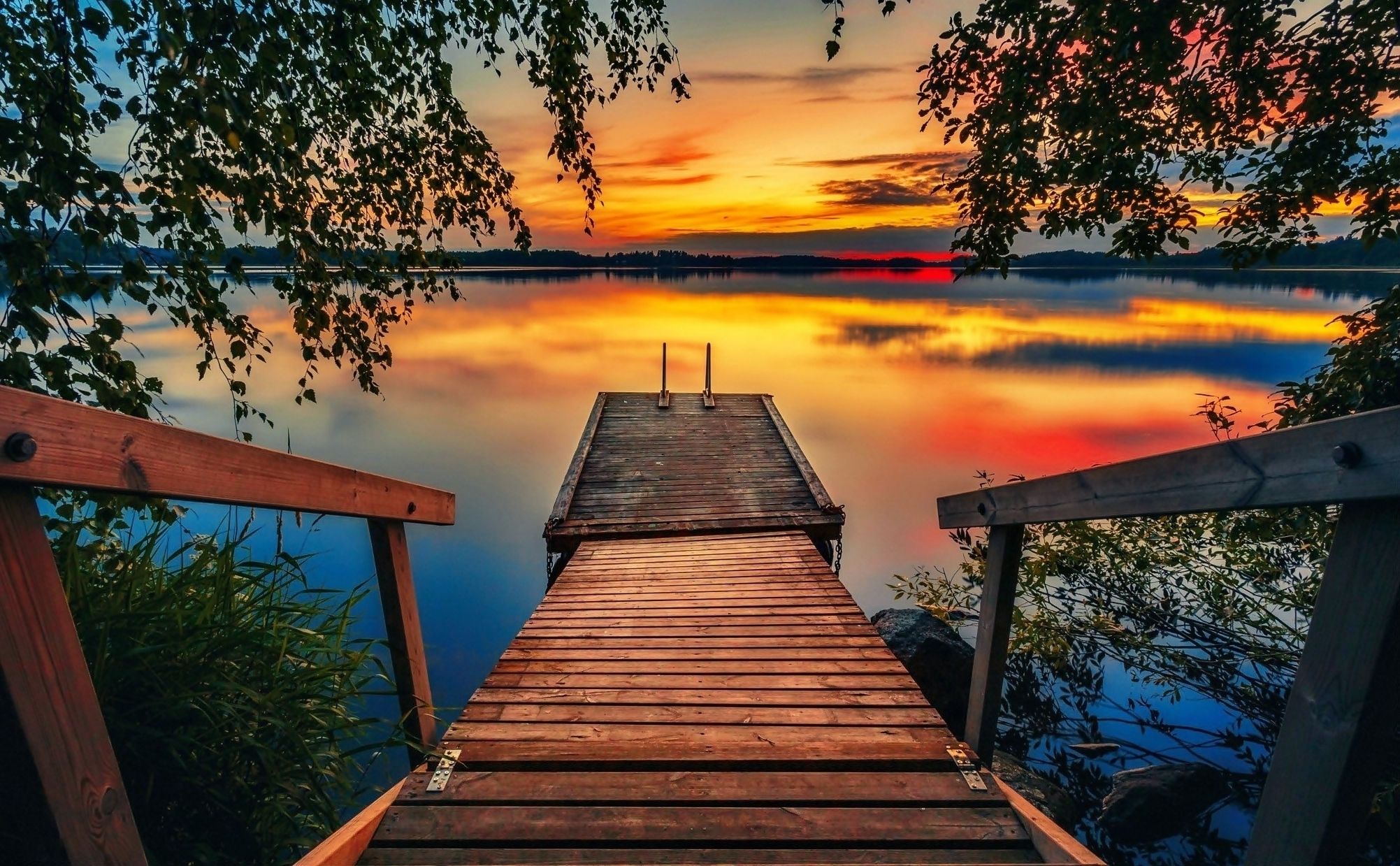 Lake View At Sunset Wallpapers