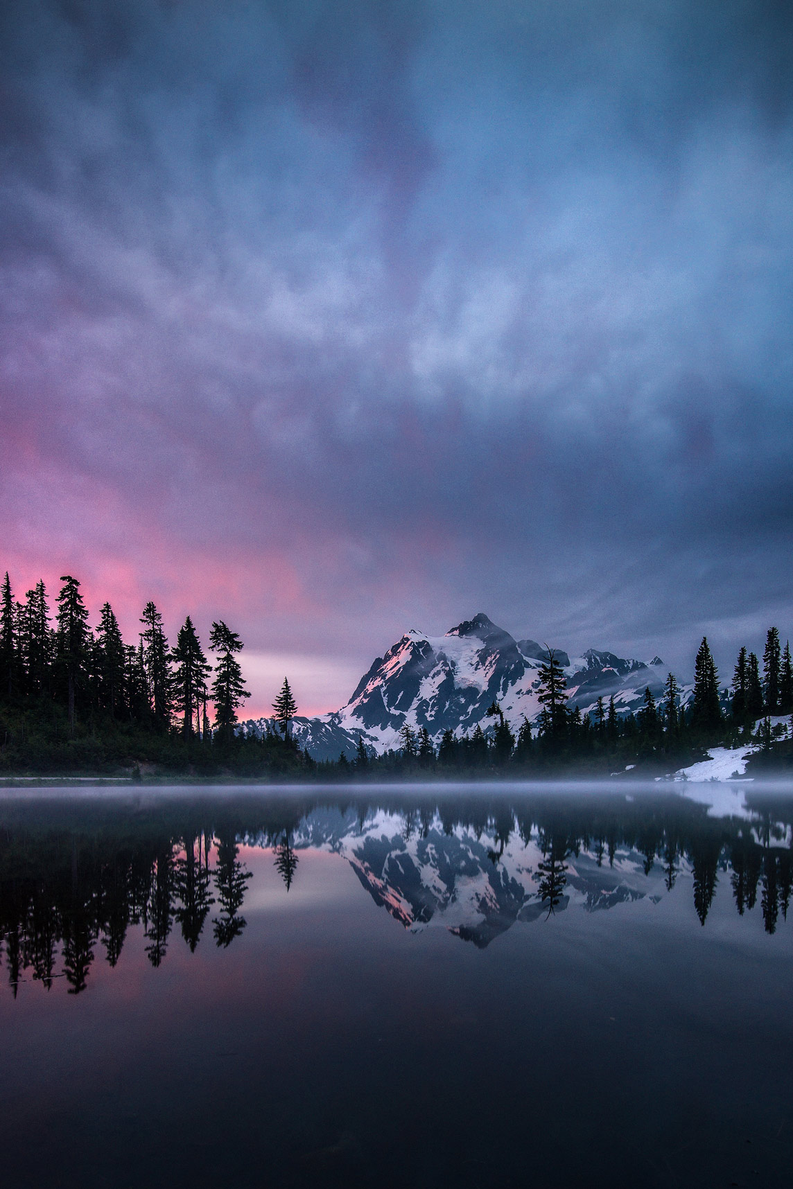 Lake View In Winter Sunset Wallpapers