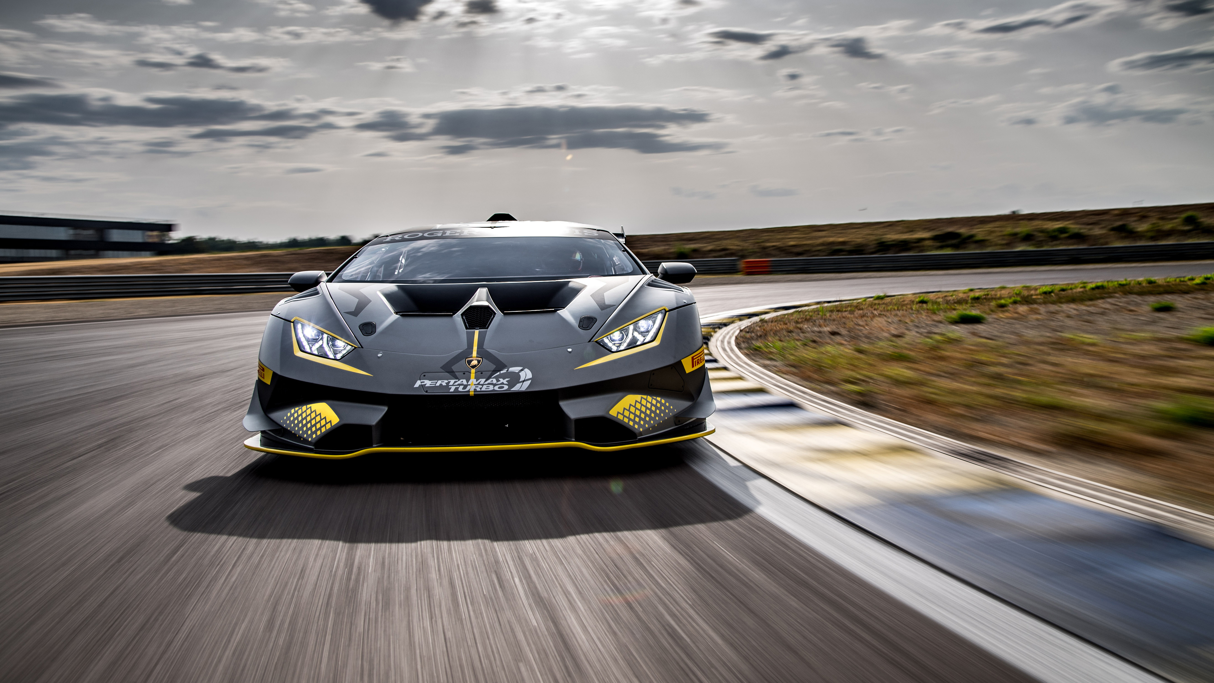 Lamborghini Huracan Super Trofeo Evo 2018 Front Wallpapers