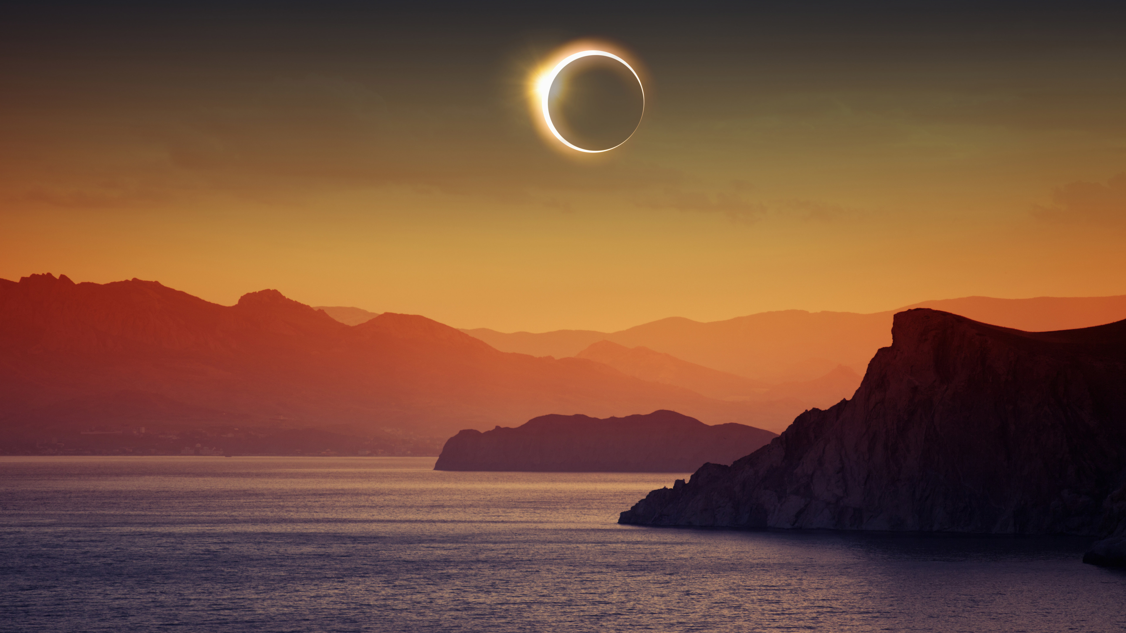 Landscape Eclipse 4K Wallpapers