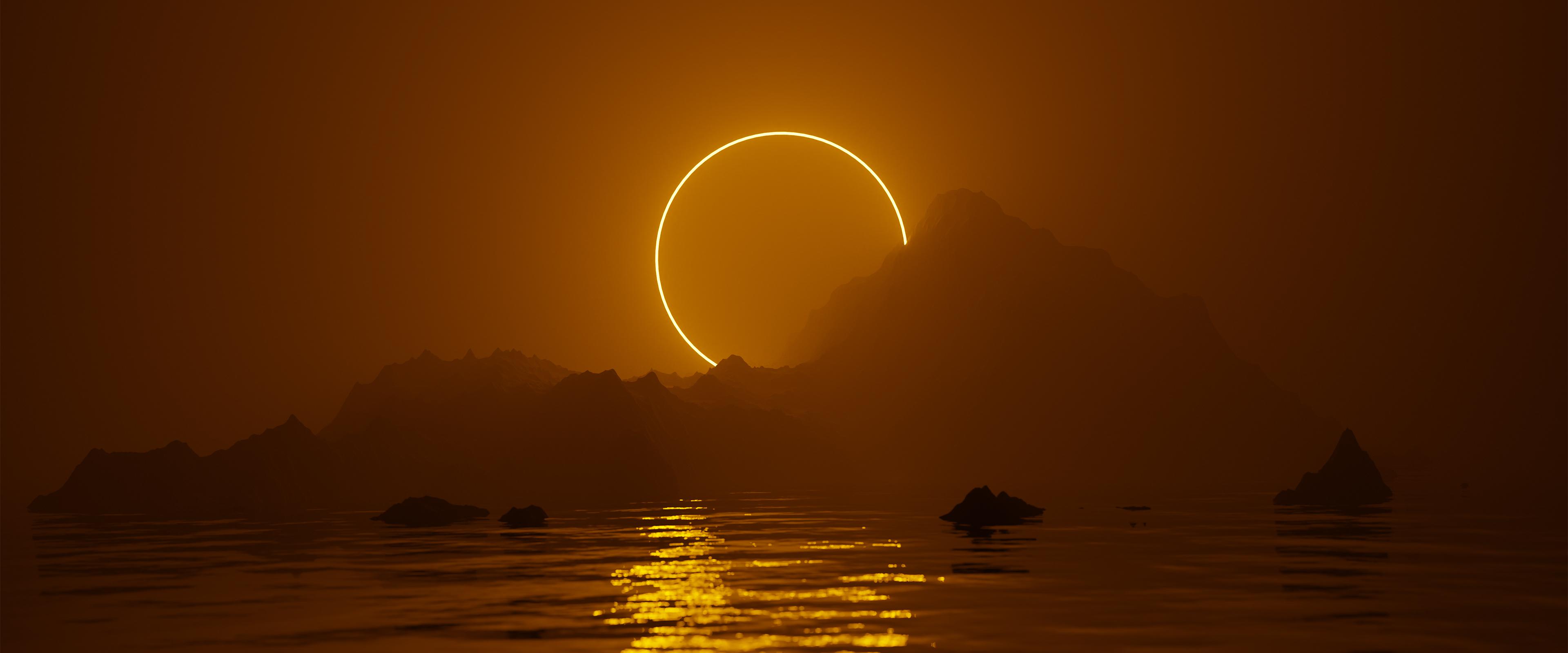 Landscape Eclipse 4K Wallpapers