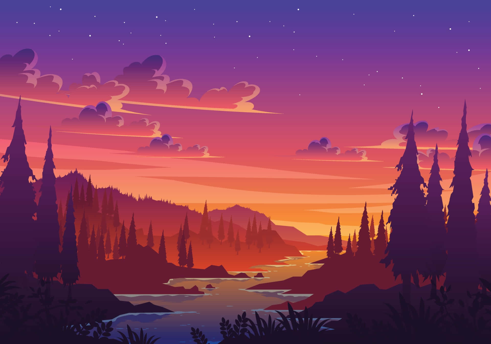 Landscape Pixel Art Wallpapers