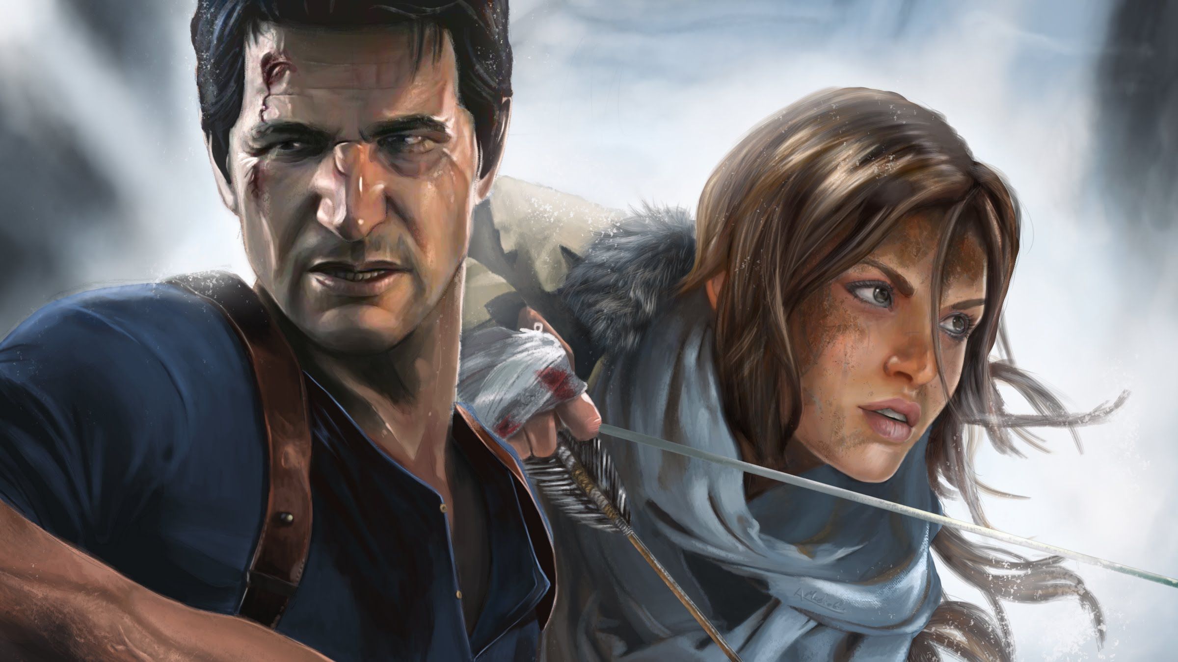 Lara Croft And Nathan Drake Wallpapers