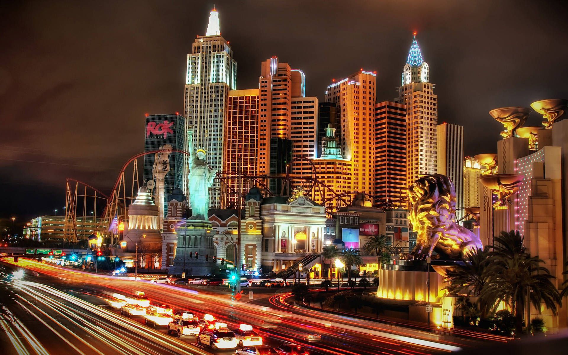 Las Vegas Buildings Lights Wallpapers