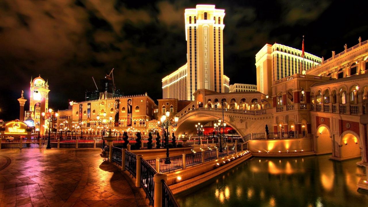 Las Vegas Buildings Lights Wallpapers