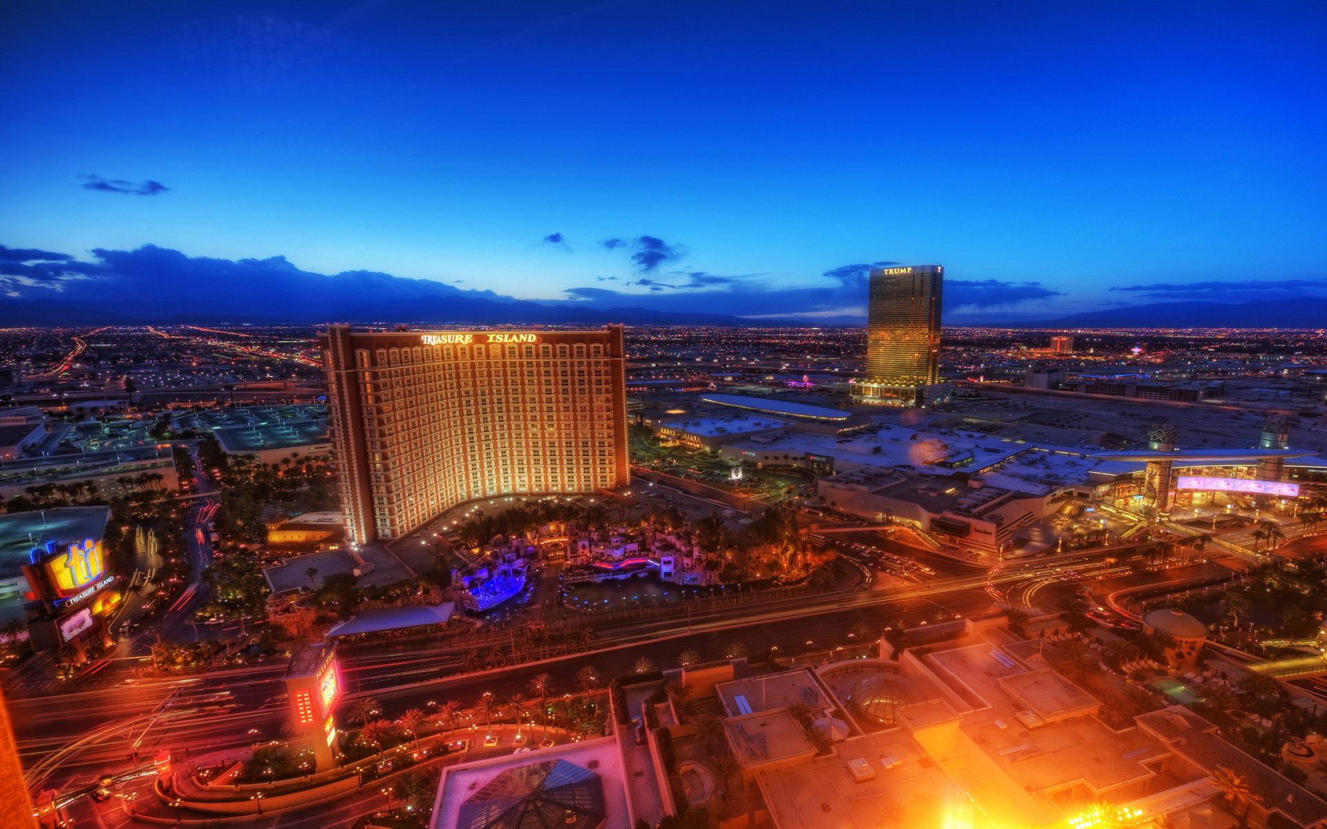 Las Vegas Buildings Lights Wallpapers