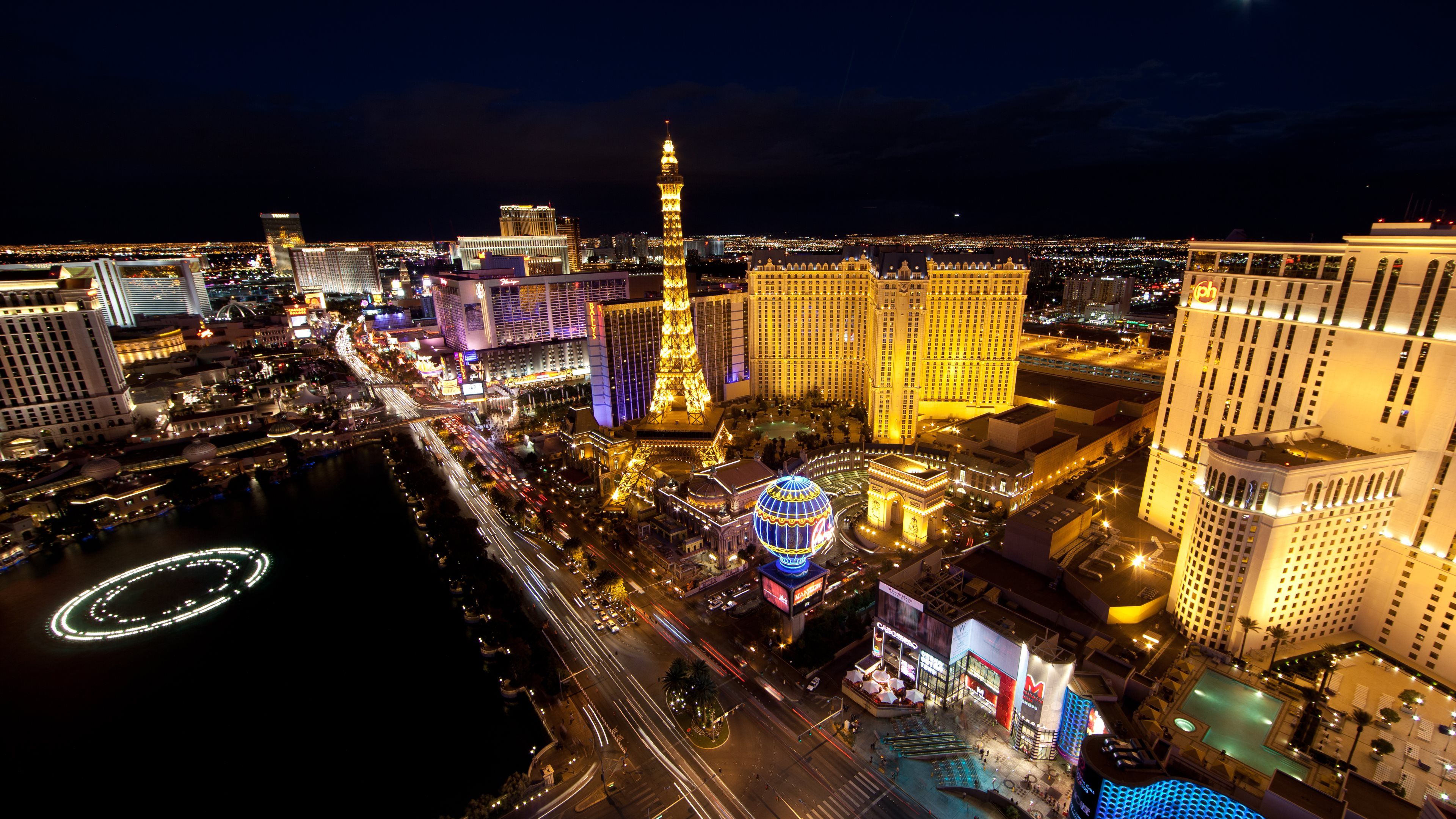 Las Vegas Hd @ Night Wallpapers