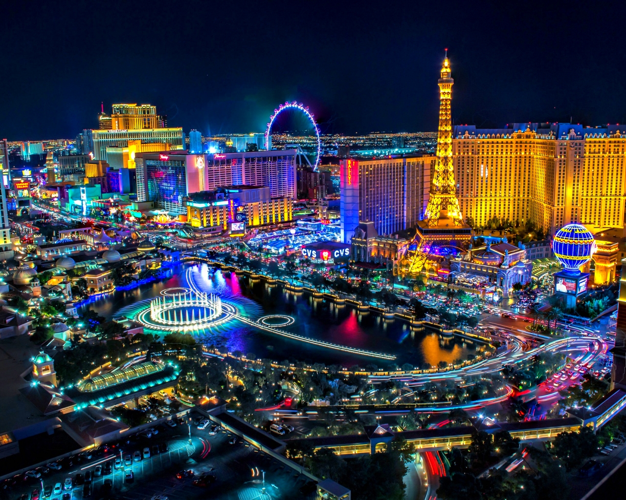 Las Vegas Hd @ Night Wallpapers