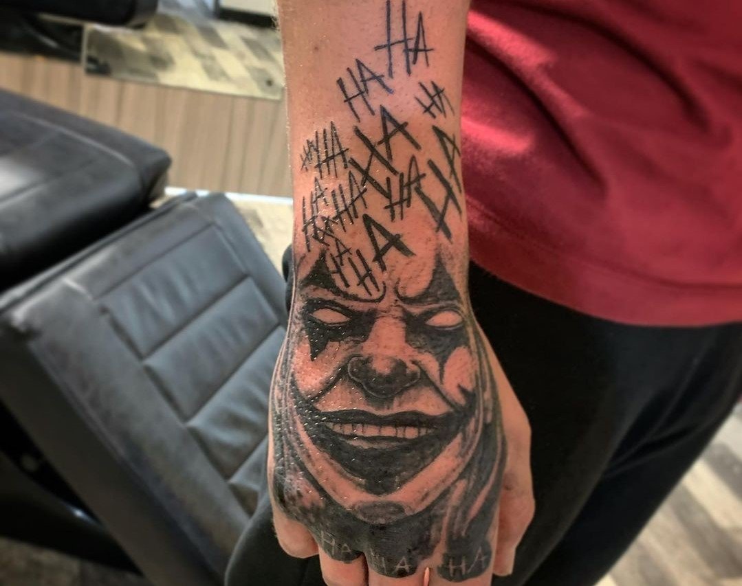 Laughing Joker Hand Tattoo Wallpapers