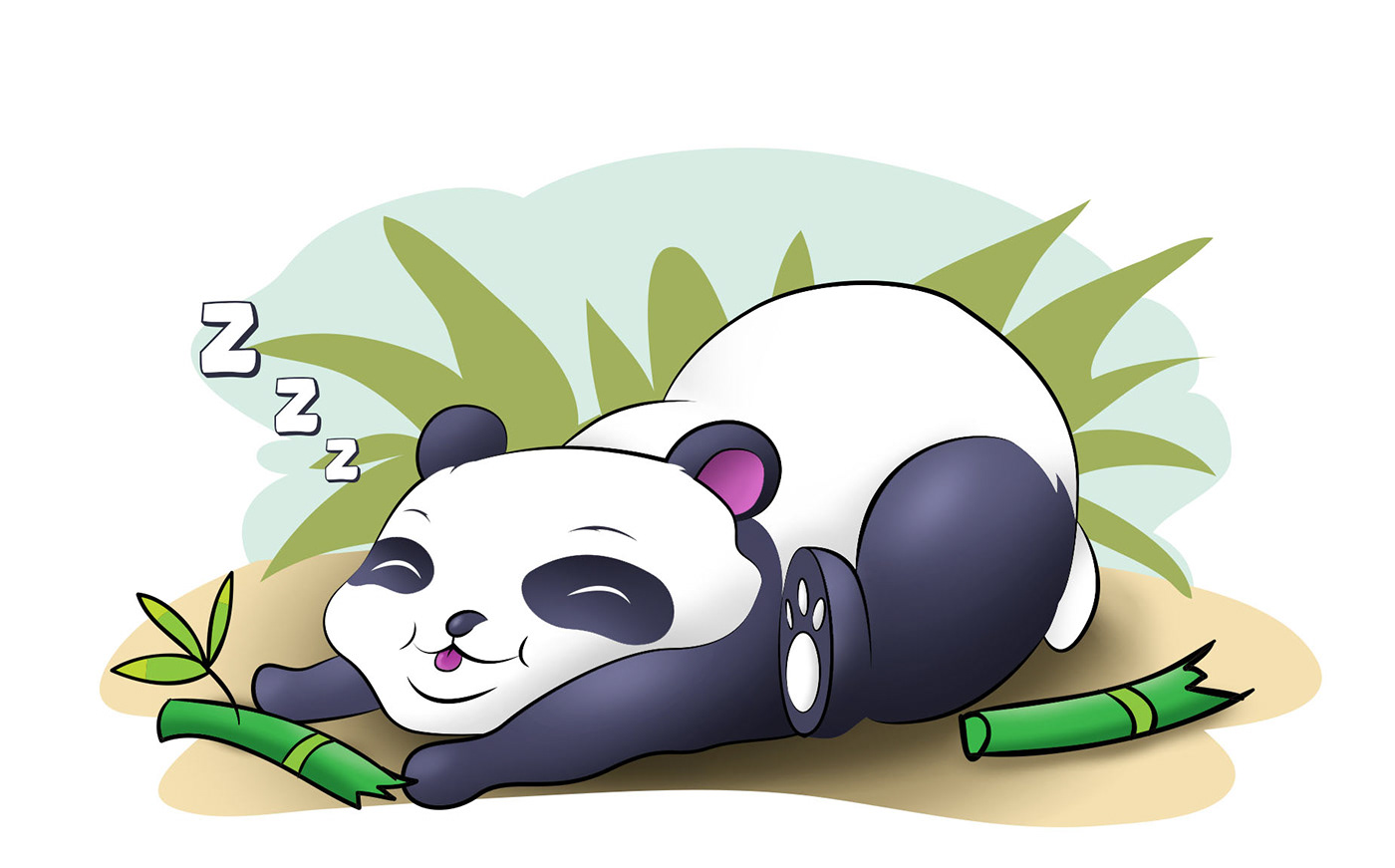 Lazy Panda Cartoon Wallpapers