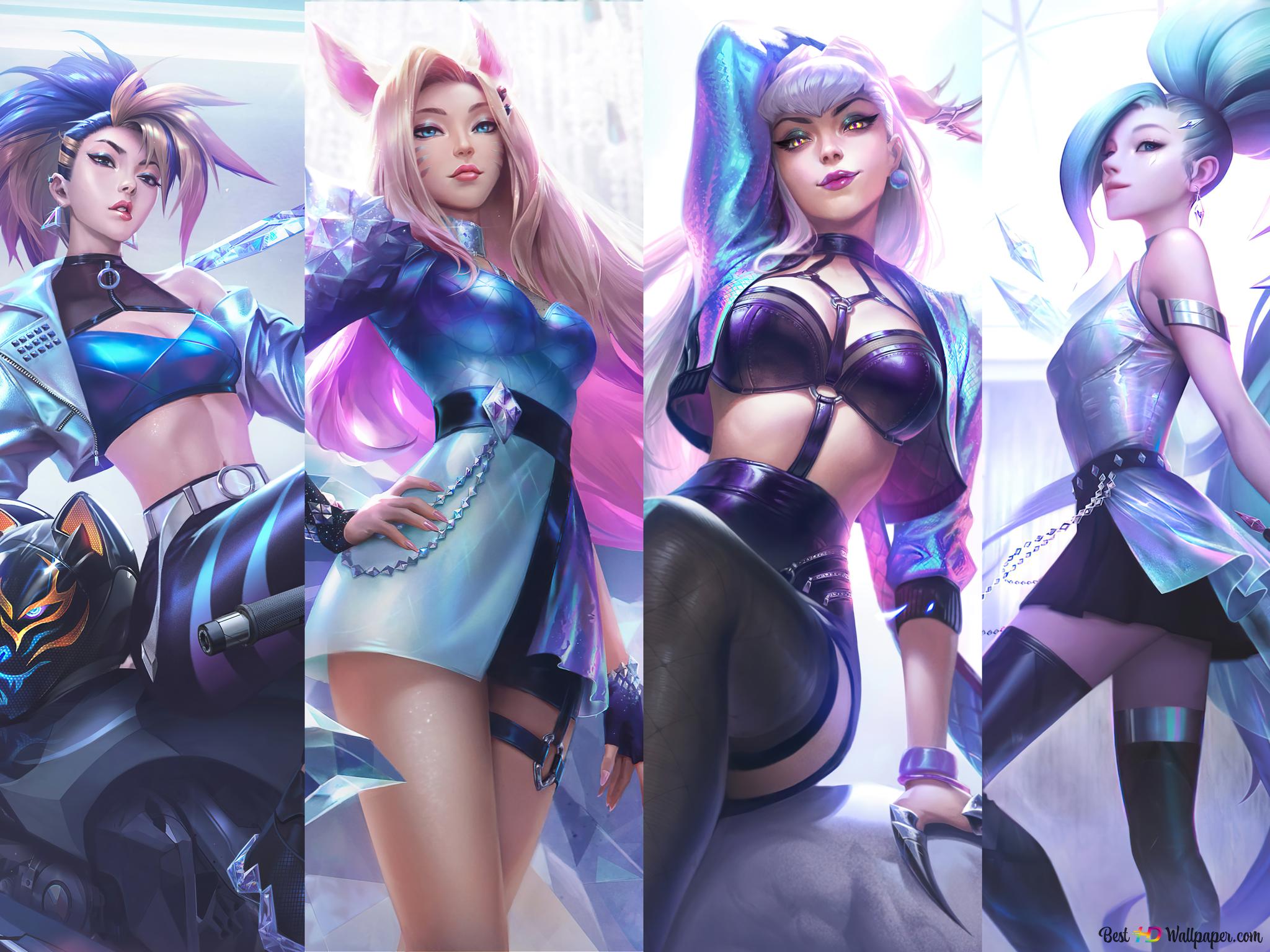 League Of Legends  K/DA Group 8K Wallpapers