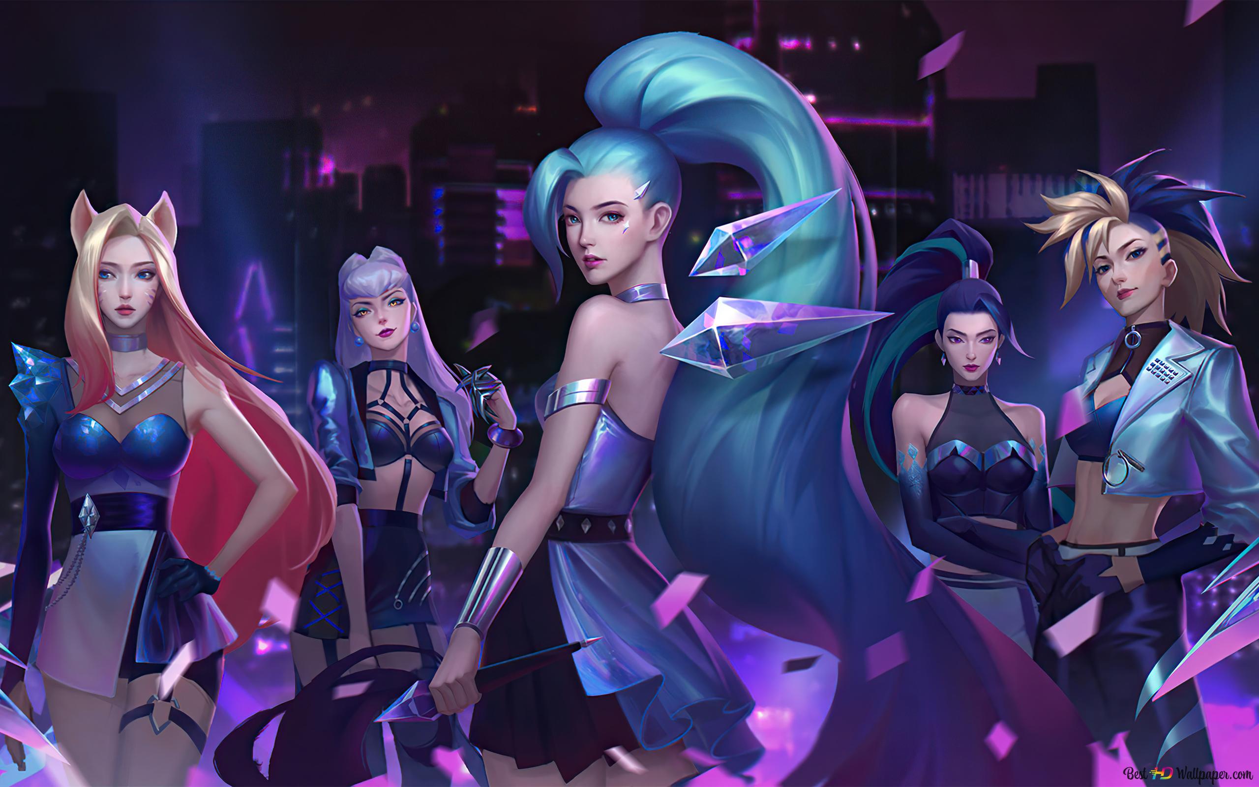 League Of Legends  K/DA Group 8K Wallpapers