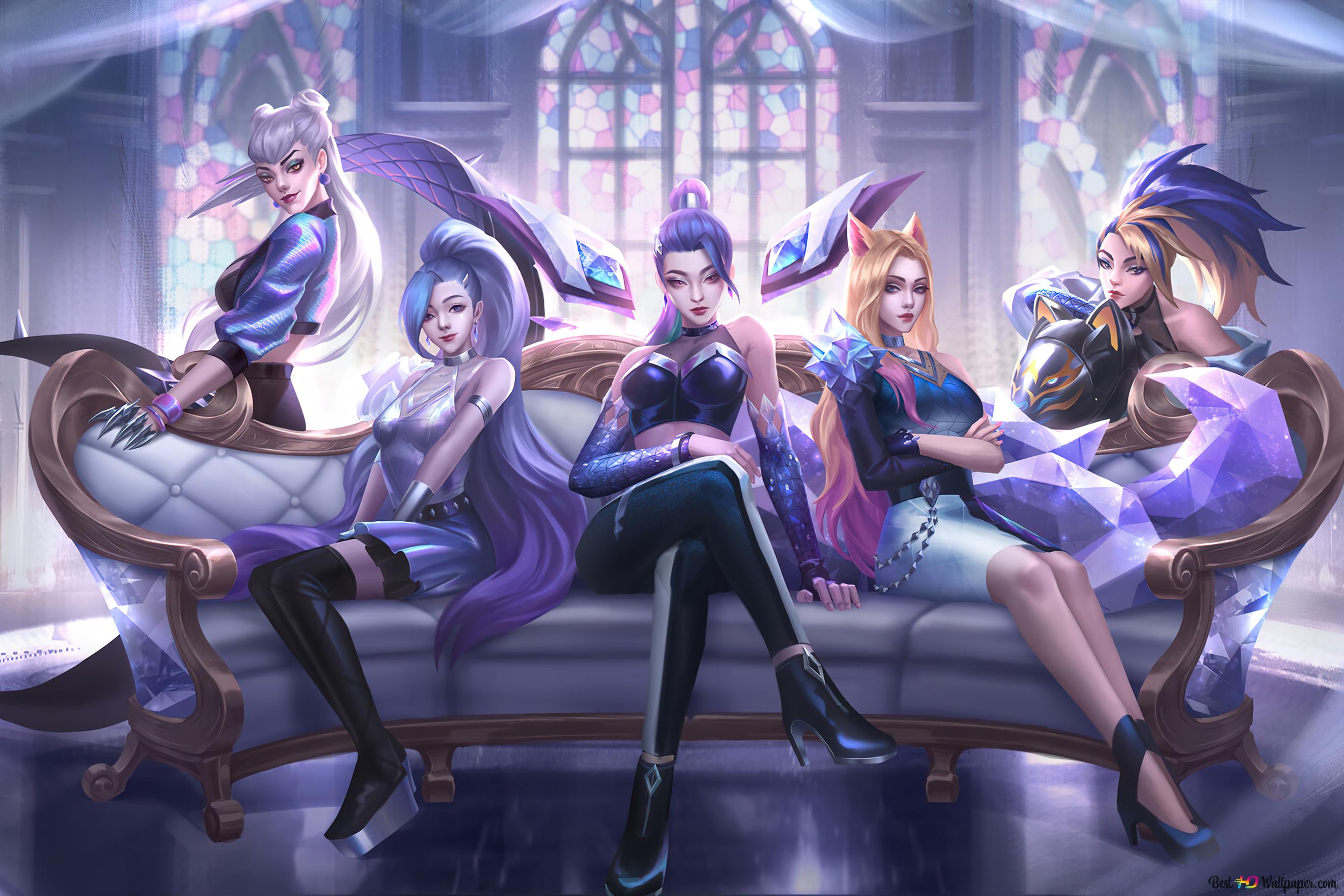 League Of Legends  K/DA Group 8K Wallpapers