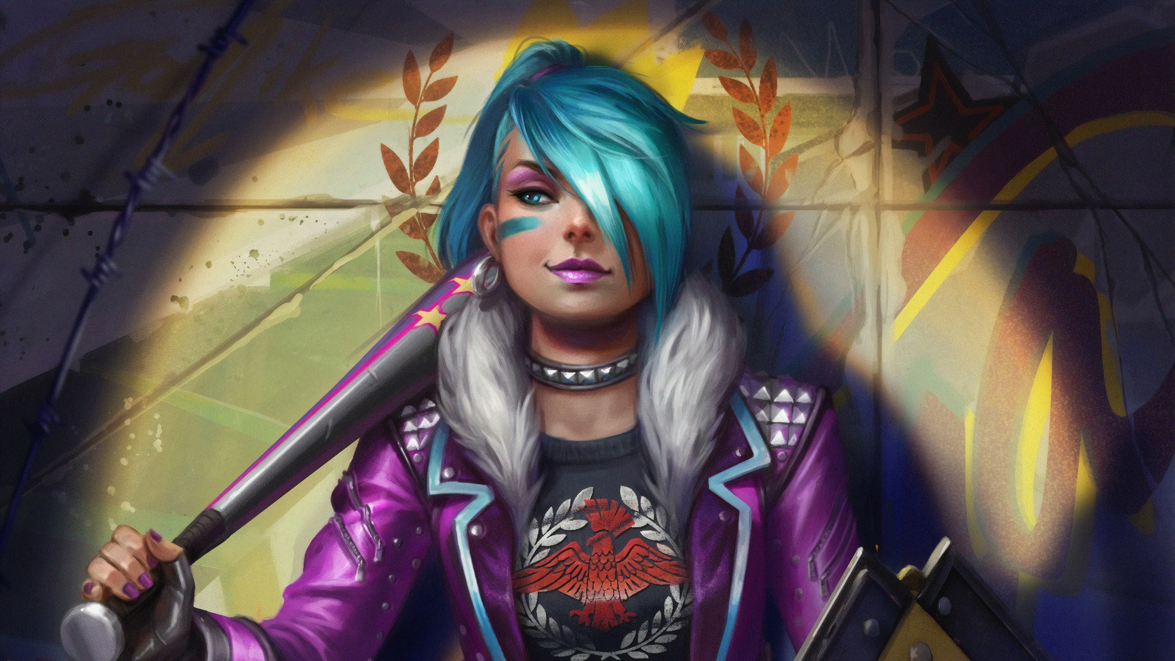 League Of Legends Arcane 4K Jinx Art Wallpapers