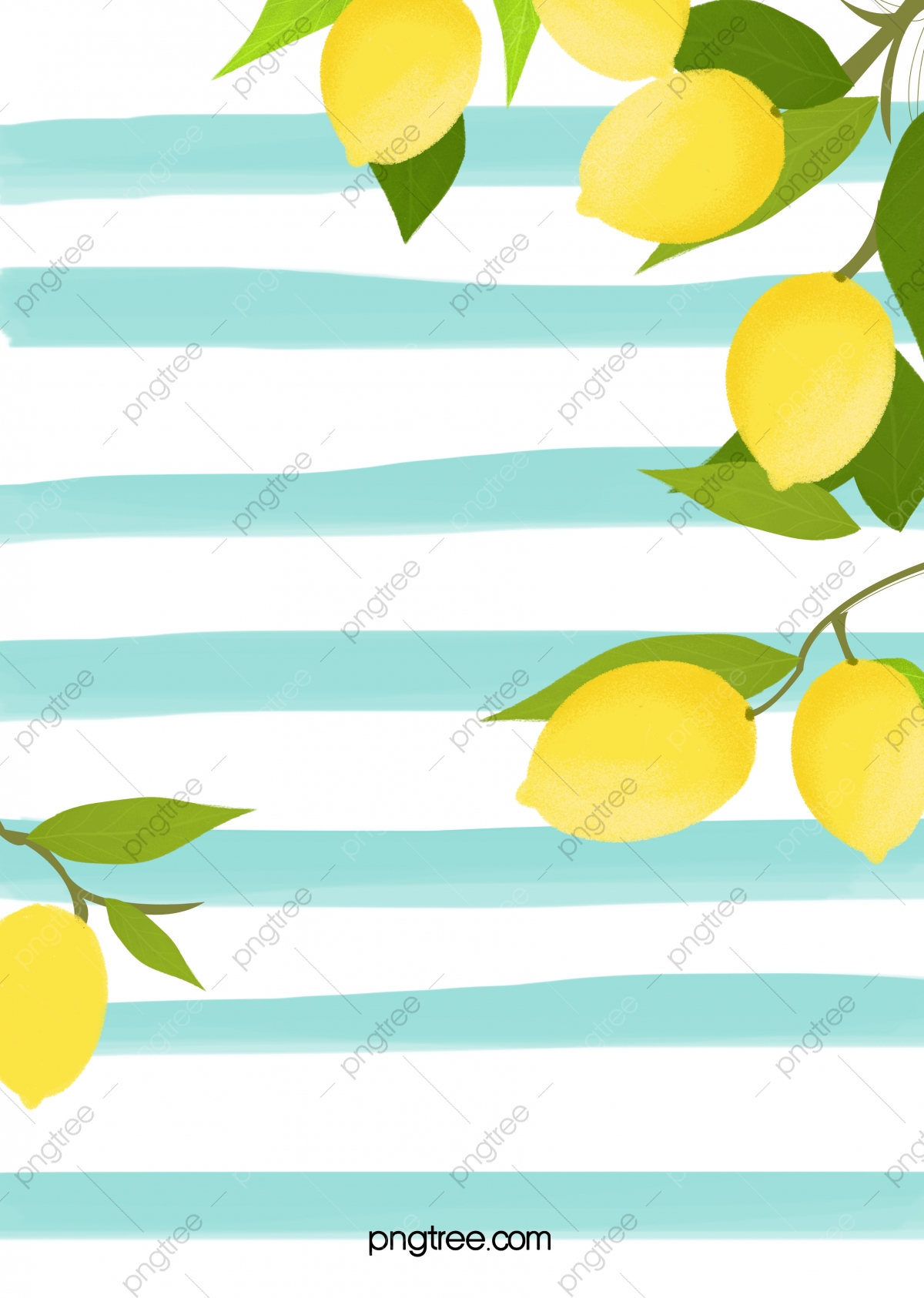 Lemon Watercolor Background