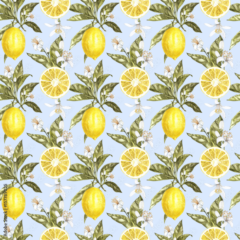 Lemon Watercolor Background