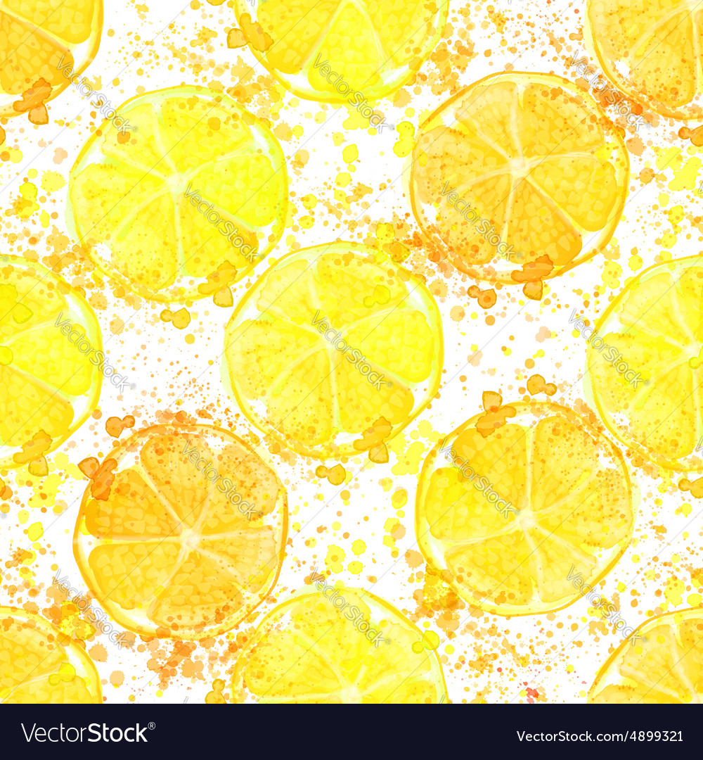 Lemon Watercolor Background