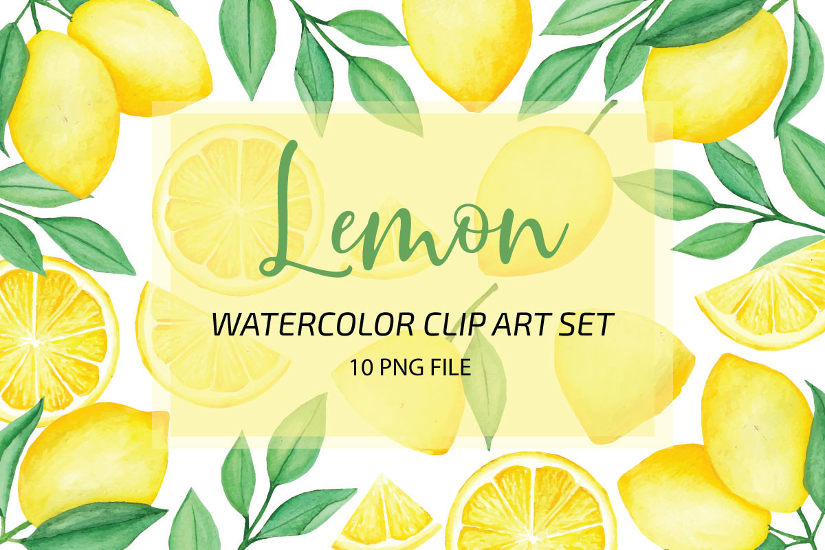 Lemon Watercolor Background