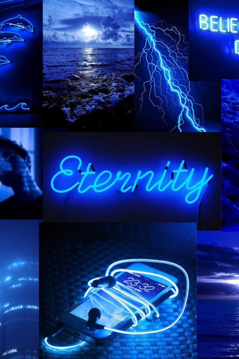 Light Neon Blue Aesthetic Wallpapers