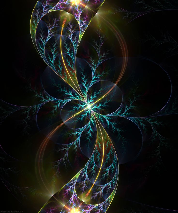 Lightning Dark Neon Fractal Wallpapers