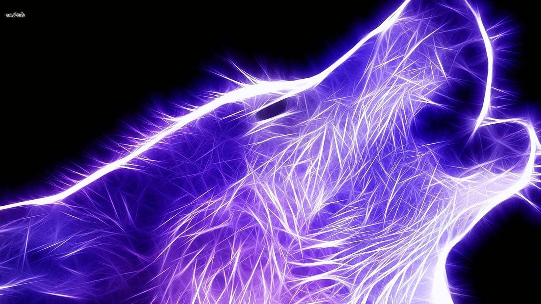 Lightning Dark Neon Fractal Wallpapers