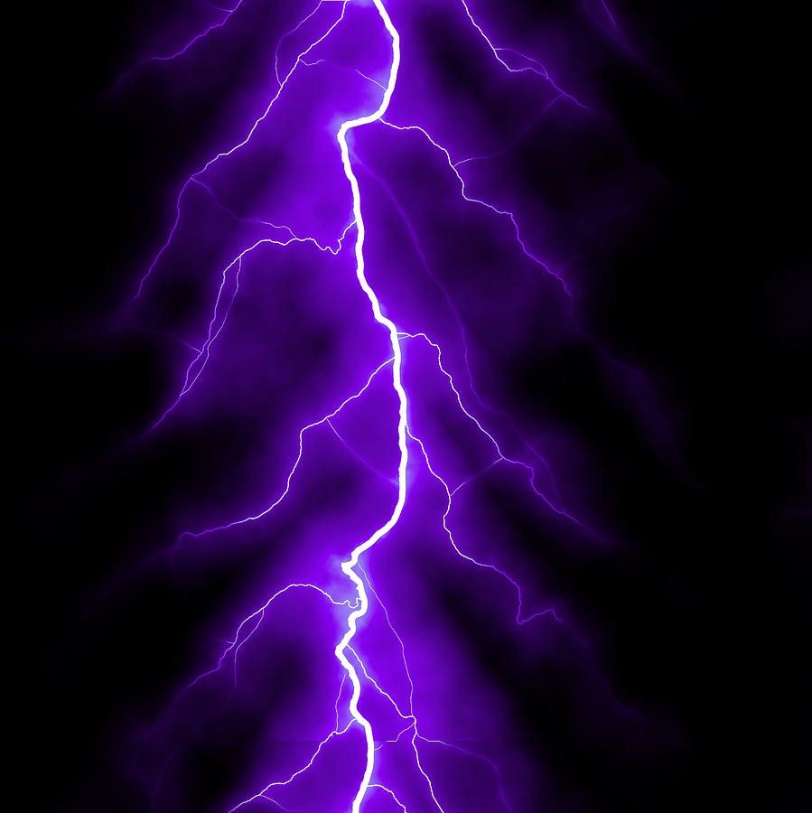 Lightning Dark Neon Fractal Wallpapers