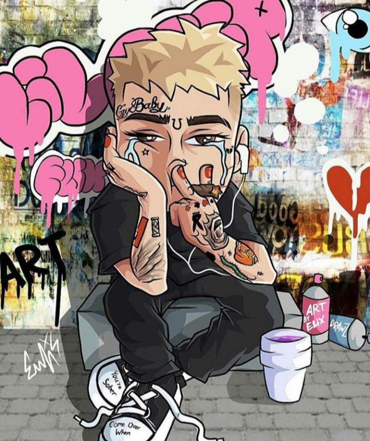 Lil Peep Cartoon Wallpapers