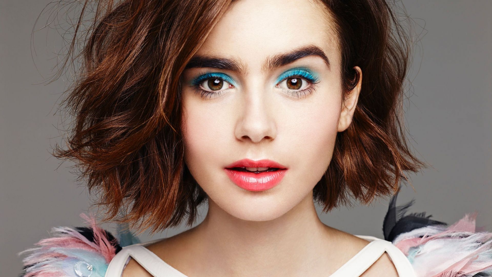 Lily Collins Red HD Wallpapers