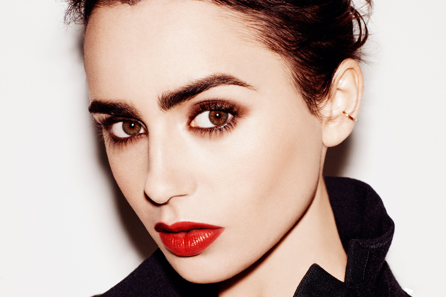 Lily Collins Red HD Wallpapers