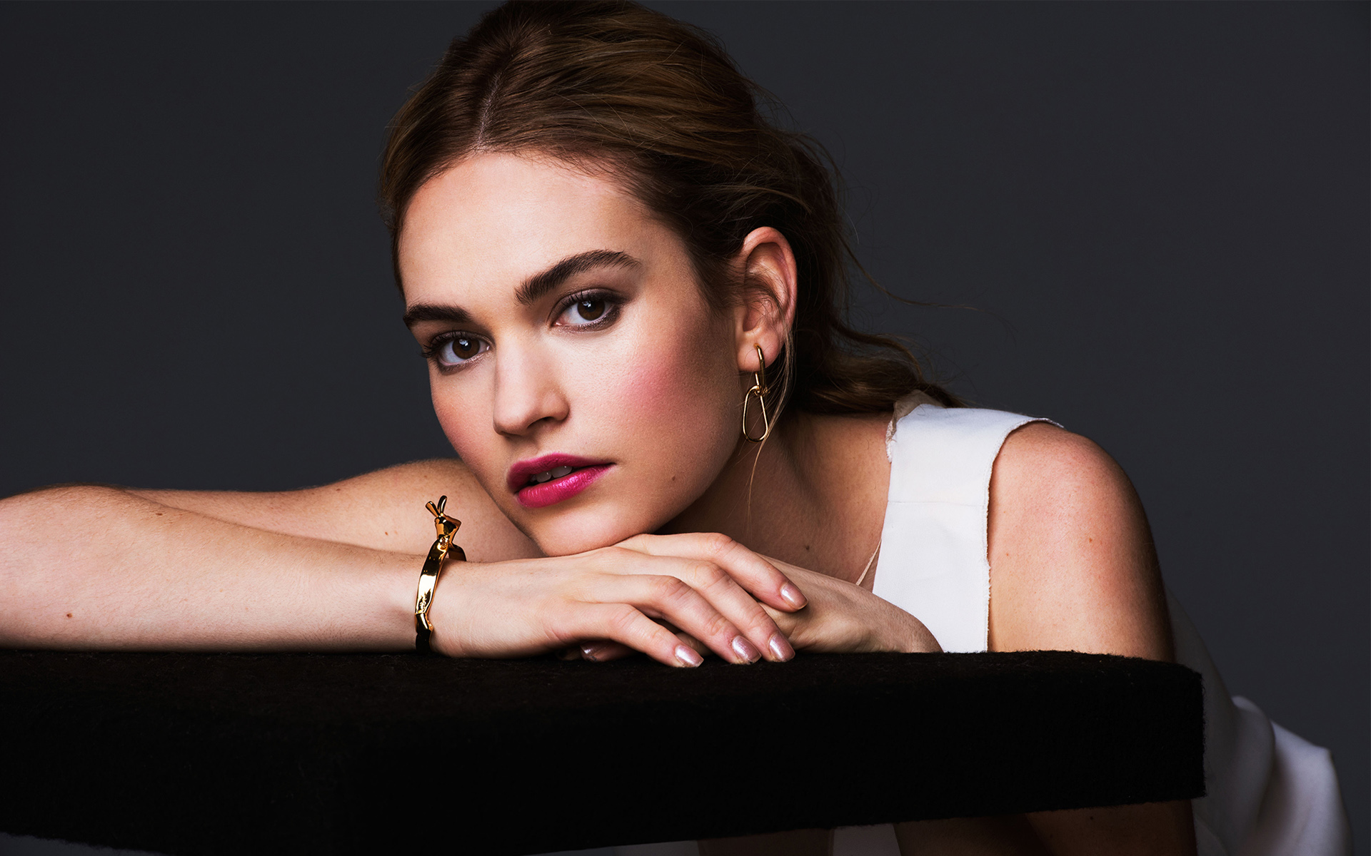 Lily James For Vanity Fair Italy Wallpapers