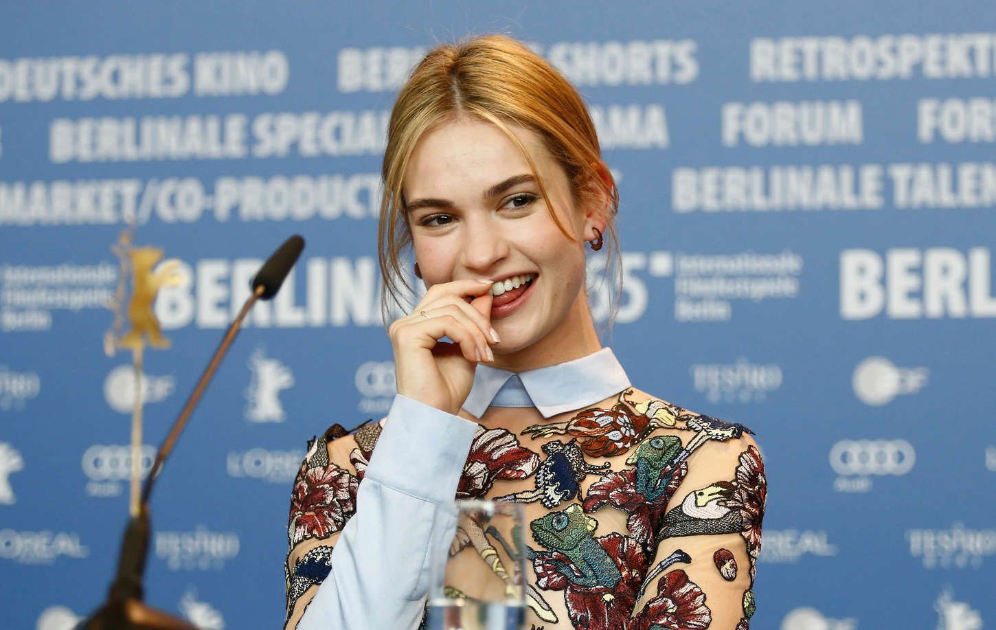 Lily James Smiling Wallpapers