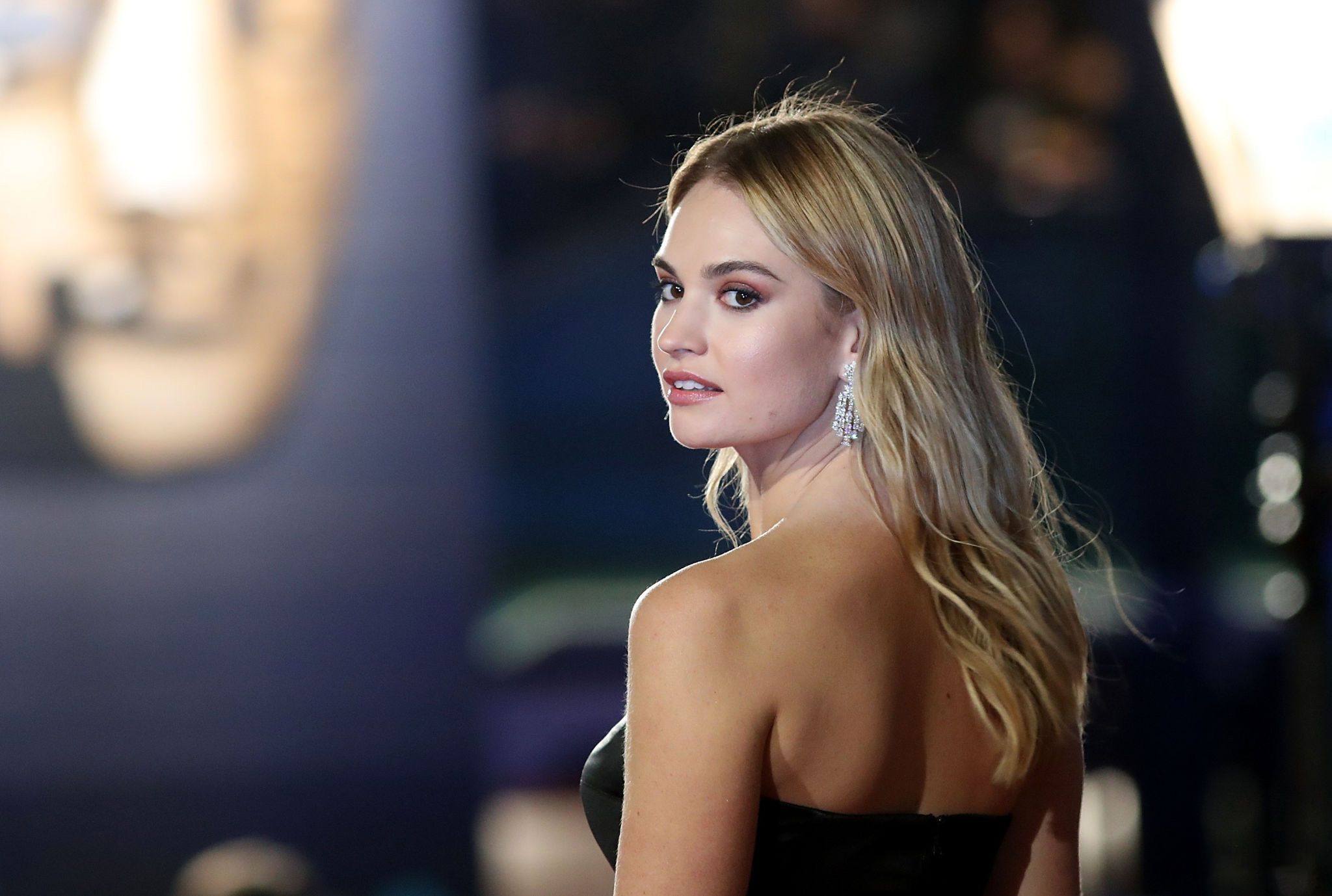 Lily James Smiling Wallpapers