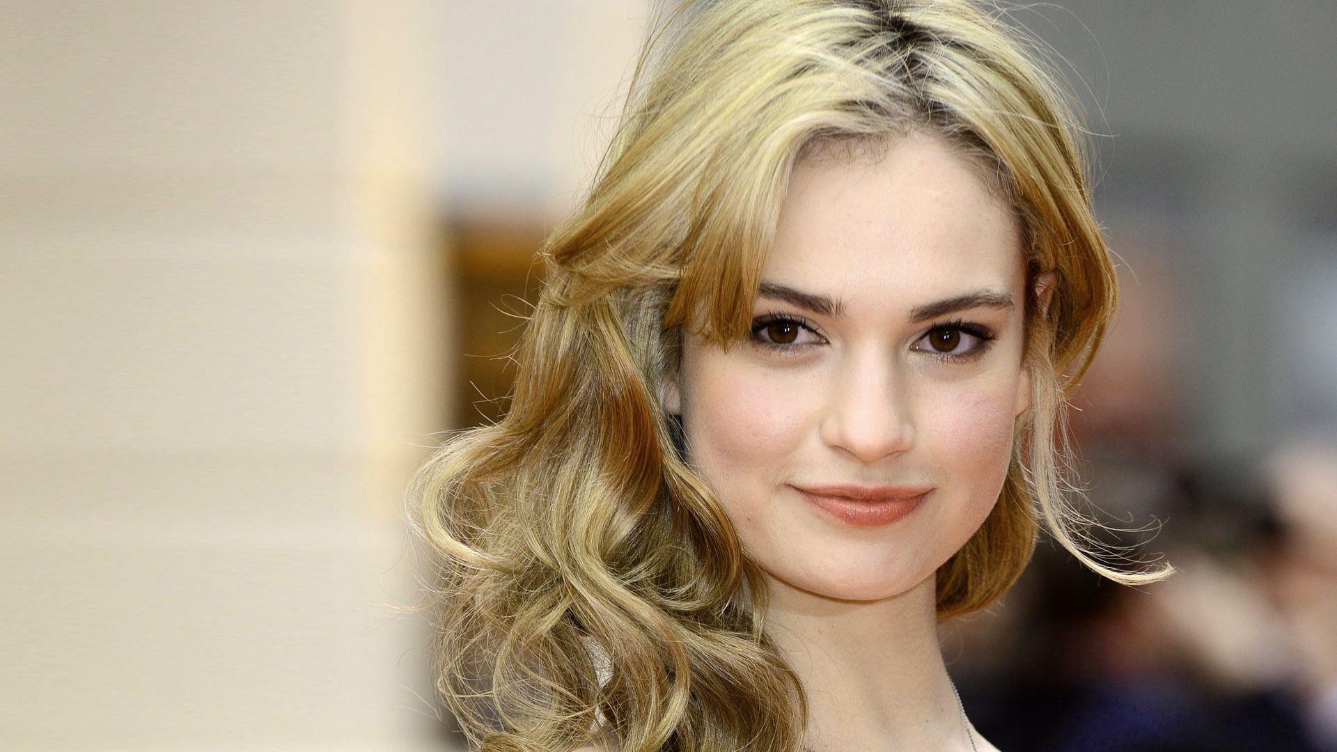 Lily James Smiling Wallpapers