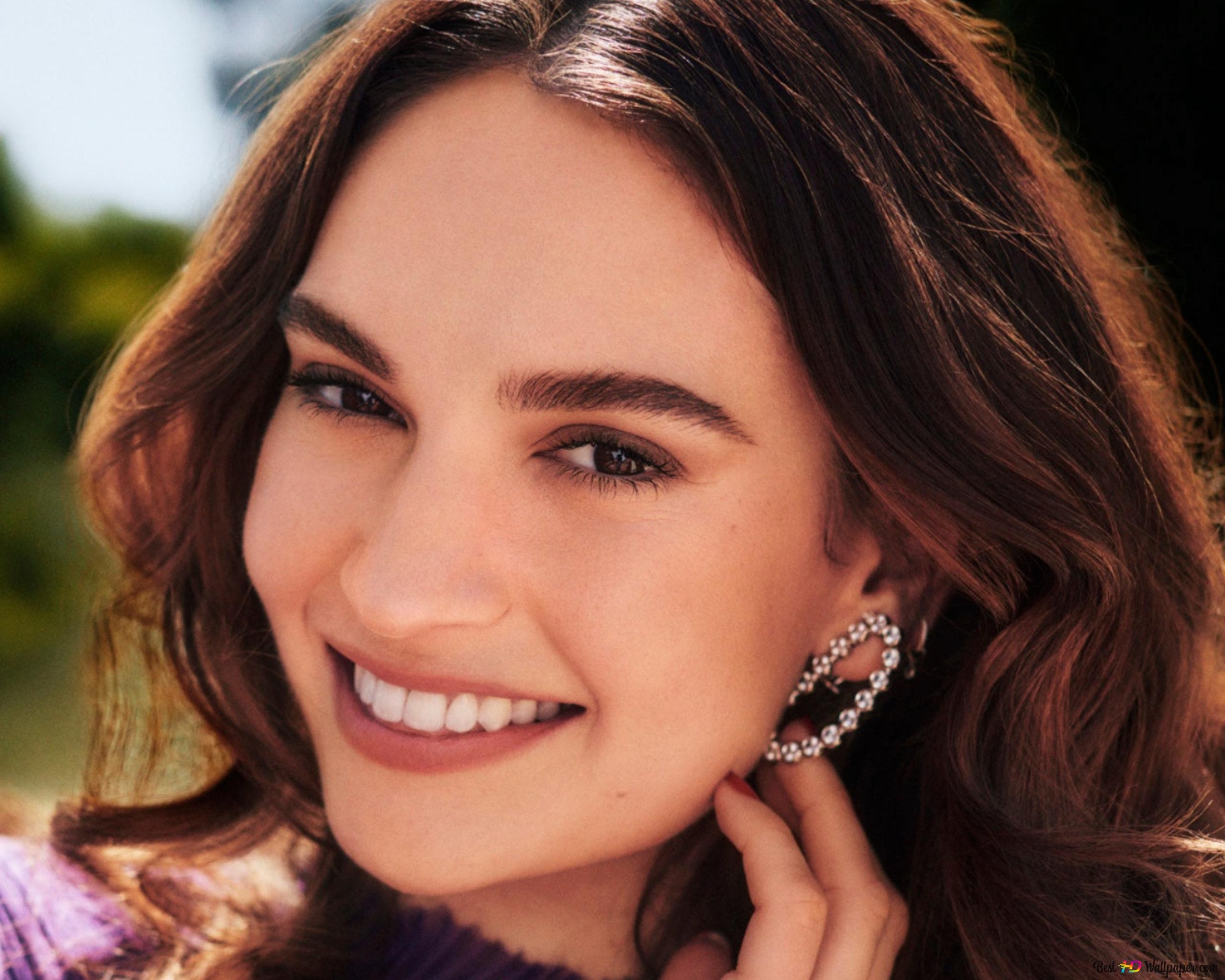 Lily James Smiling Wallpapers