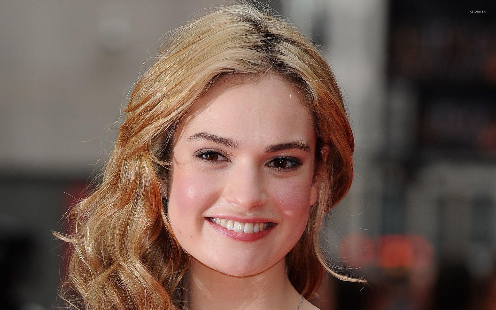 Lily James Smiling Wallpapers