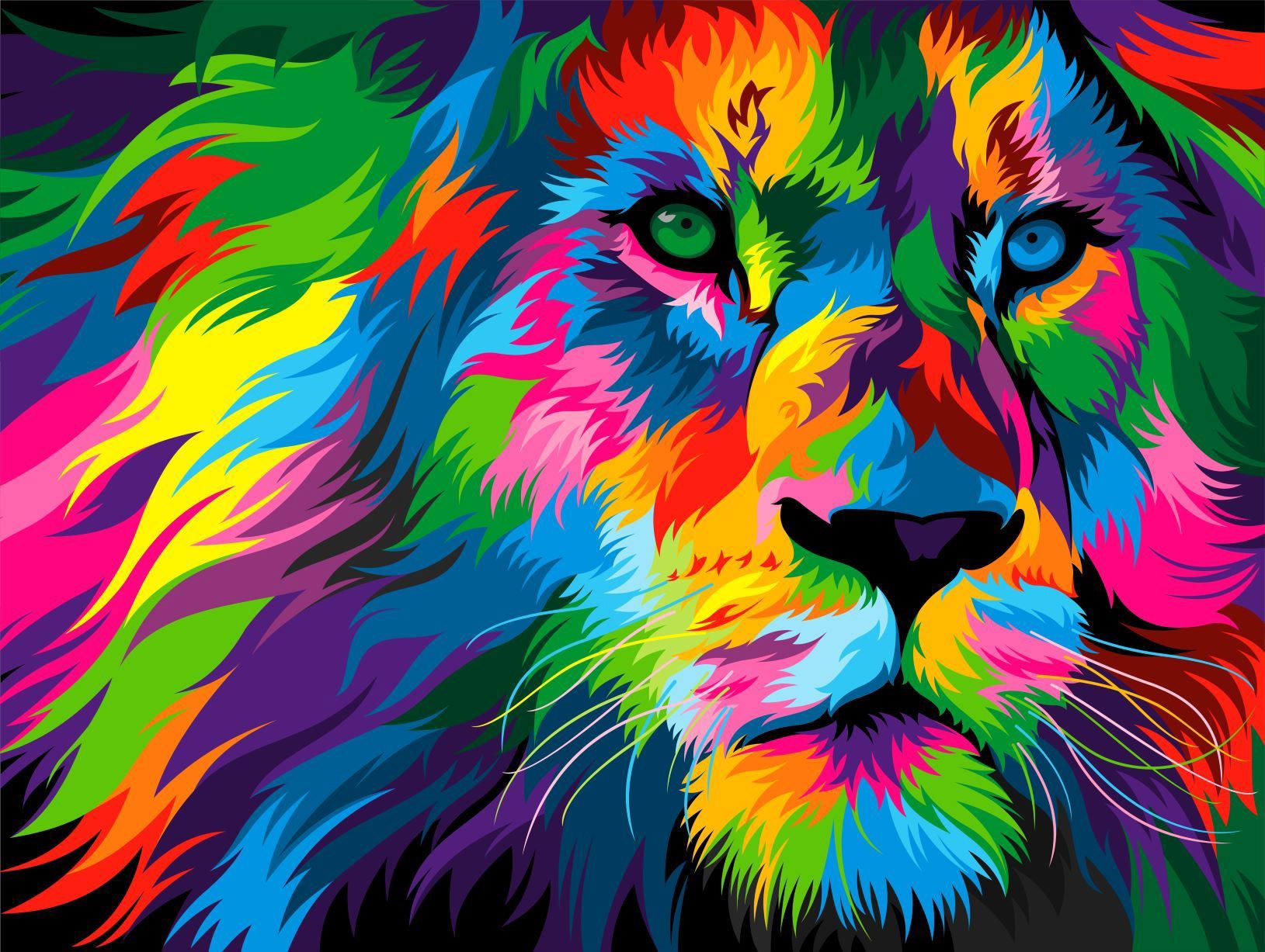 Lion Artistic Colorful Wallpapers