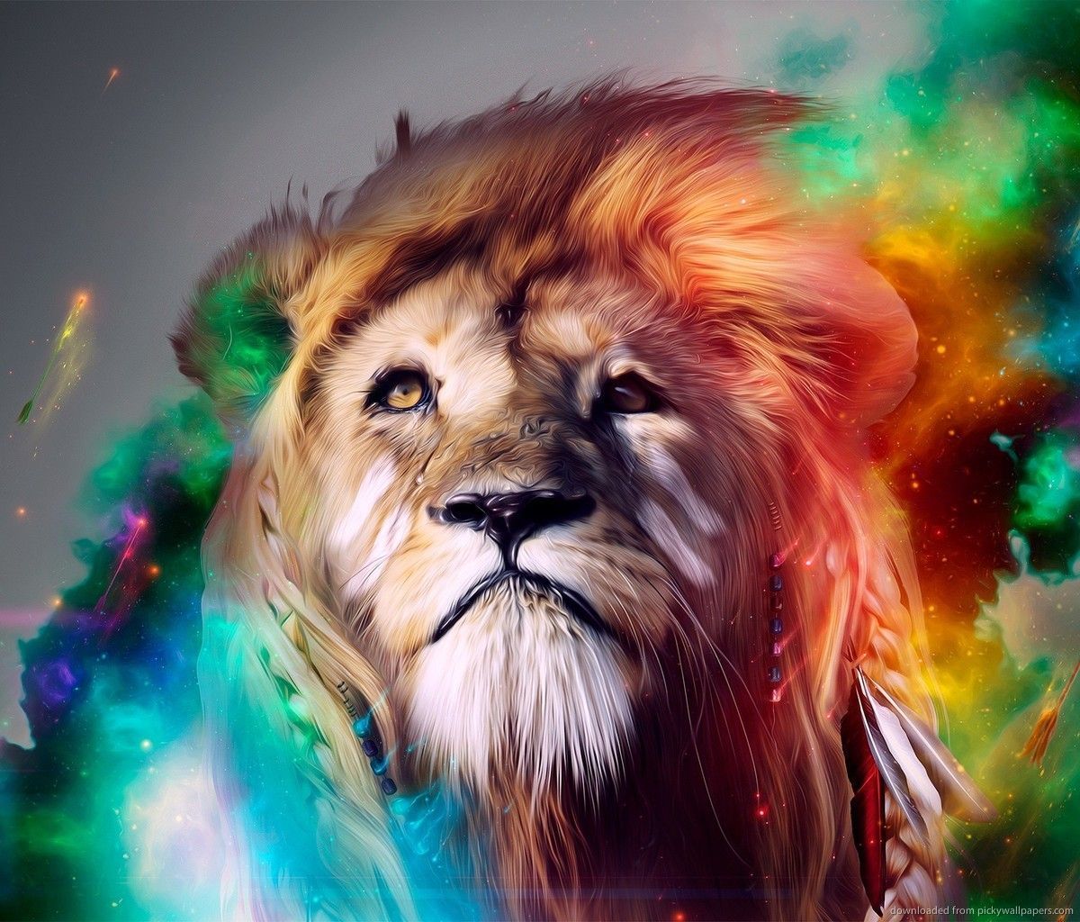 Lion Artistic Colorful Wallpapers