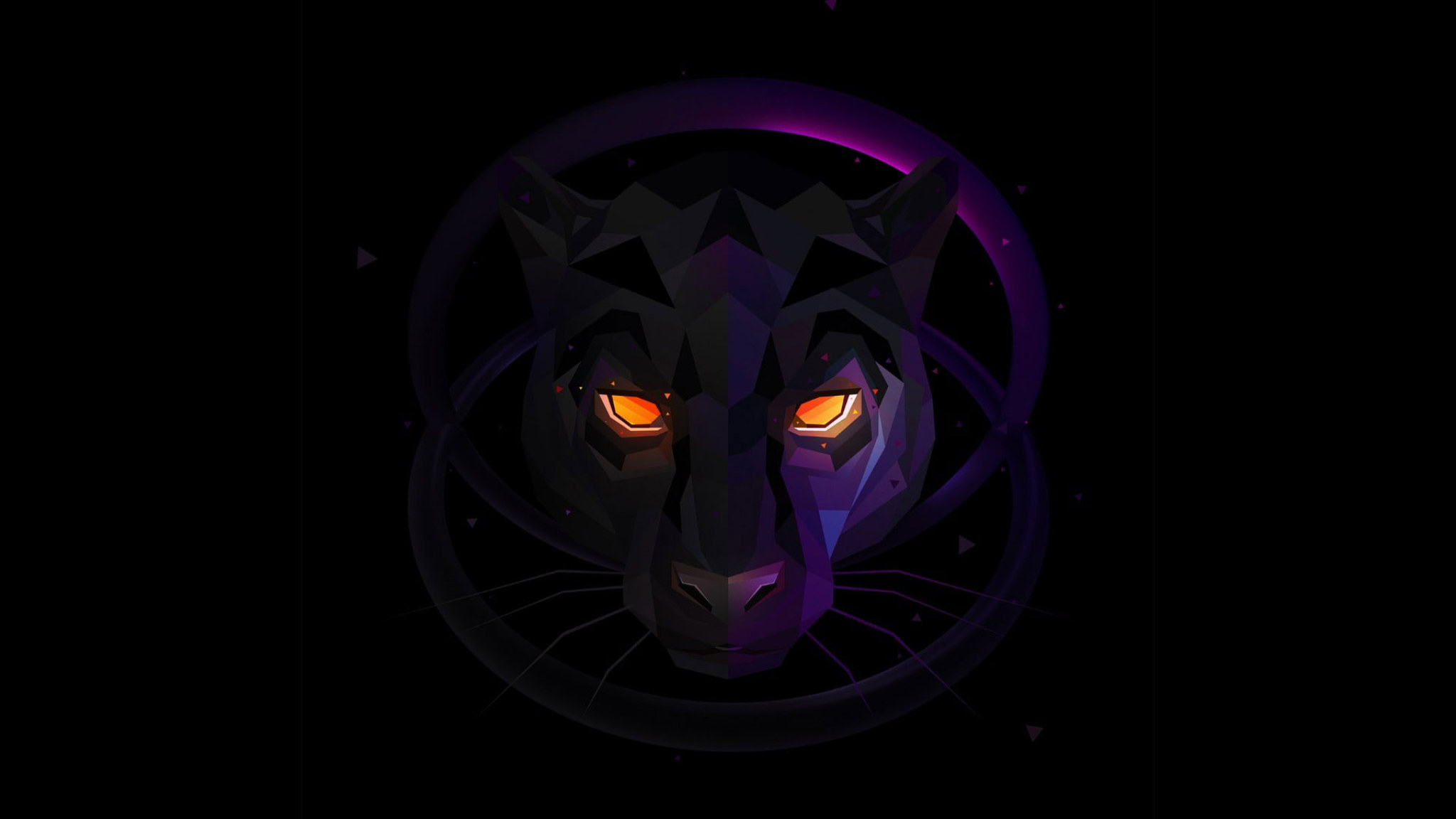 Lion Purple Background Digital Art