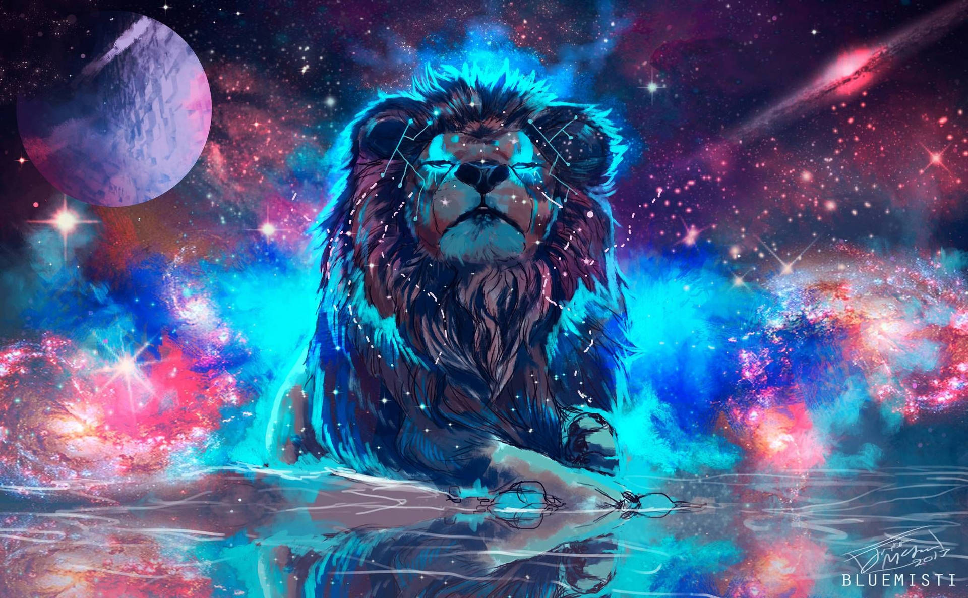 Lion Smoking Digital Art Wallpapers