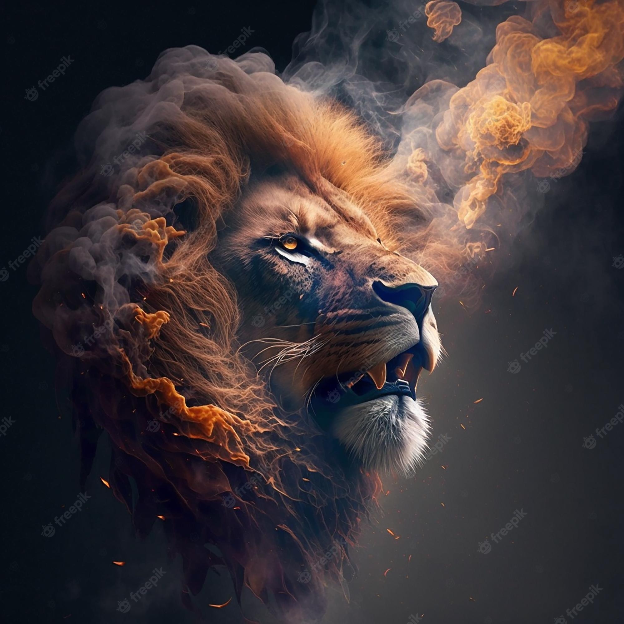 Lion Smoking Digital Art Wallpapers