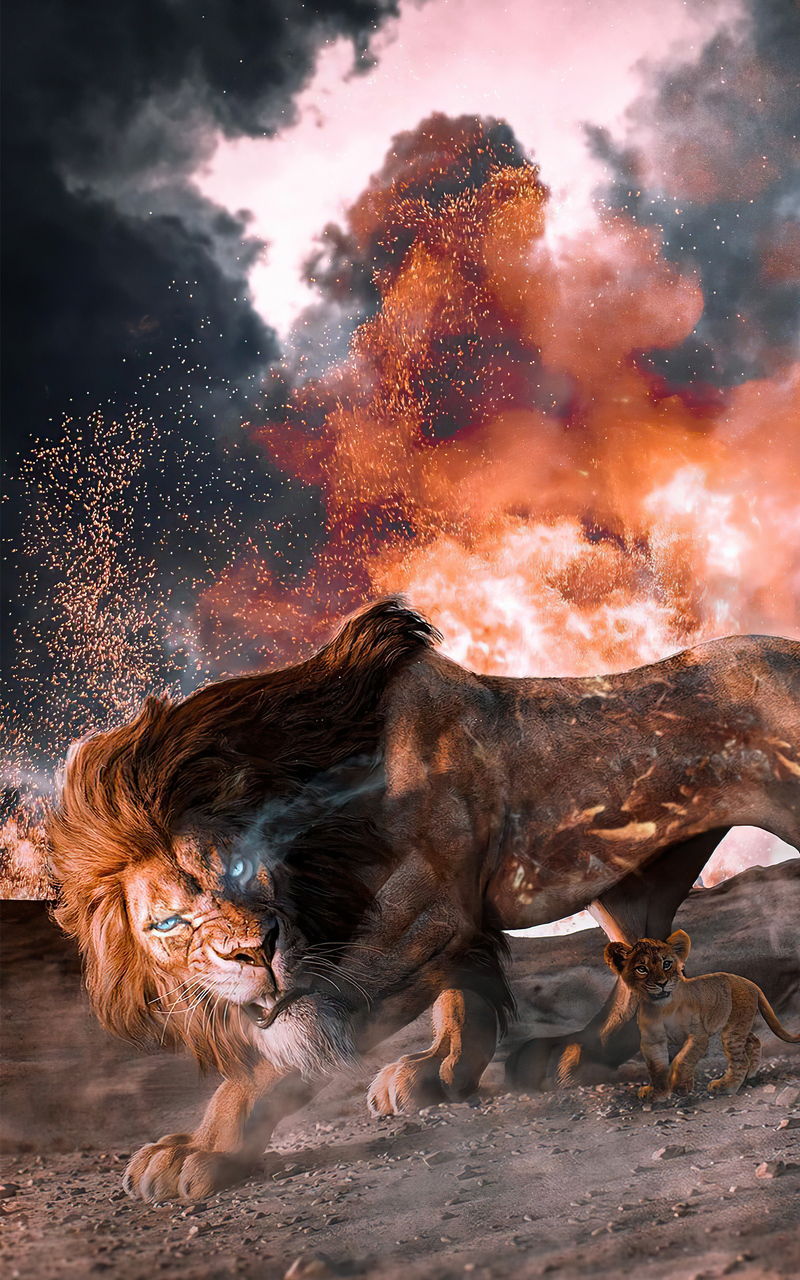 Lion Smoking Digital Art Wallpapers