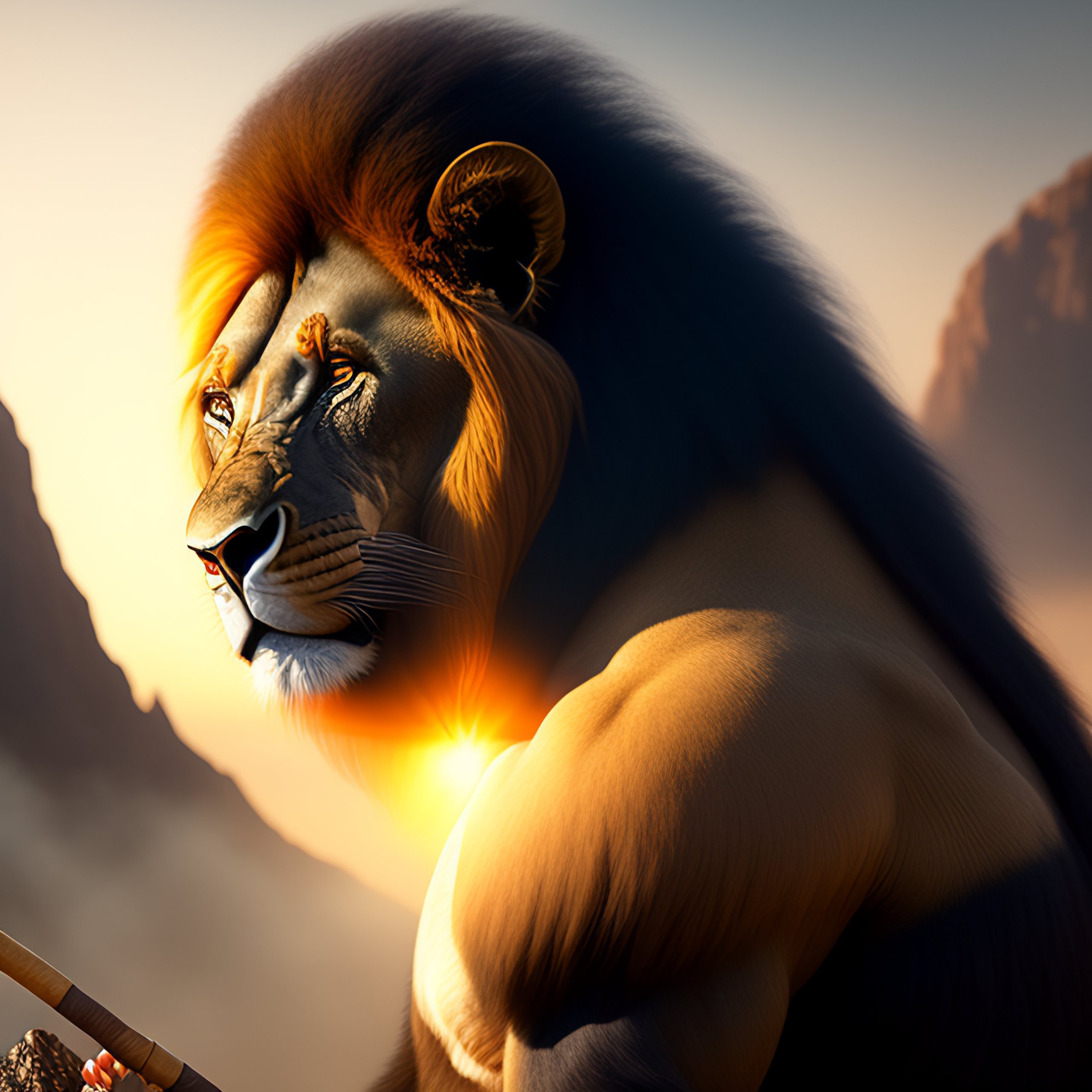 Lion Smoking Digital Art Wallpapers