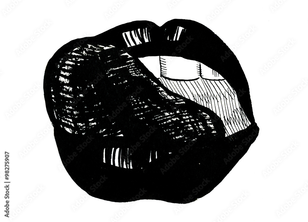 Lips Images Black And White Wallpapers