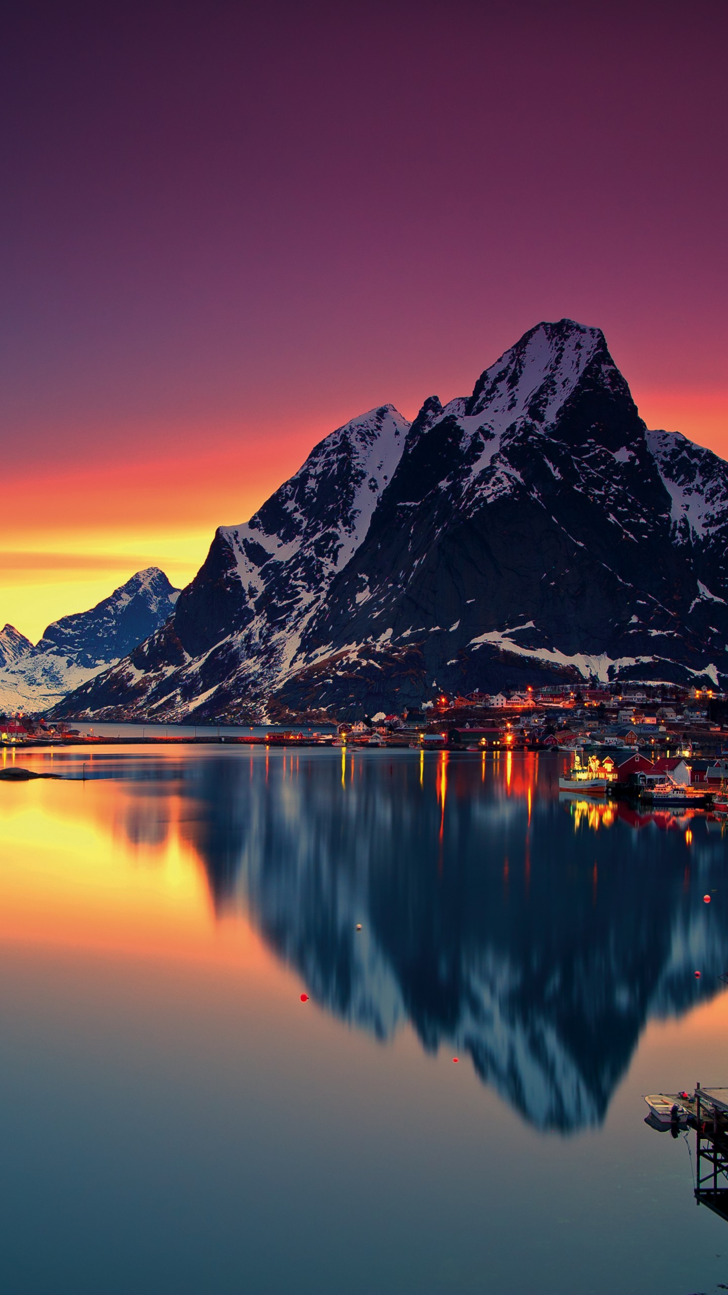 Lofoten Sunrise Near Sea Mountains Norway Island Wallpapers