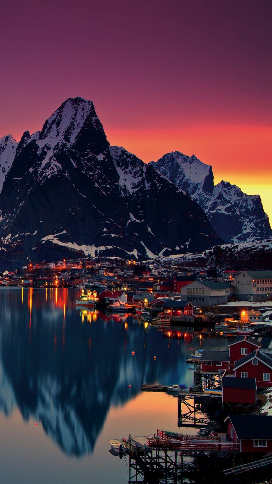 Lofoten Sunrise Near Sea Mountains Norway Island Wallpapers